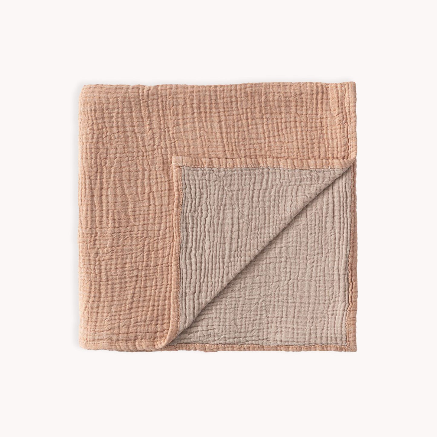 POKOLOKO Crinkle Cotton Baby Blanket #color_apricot-crinkle
