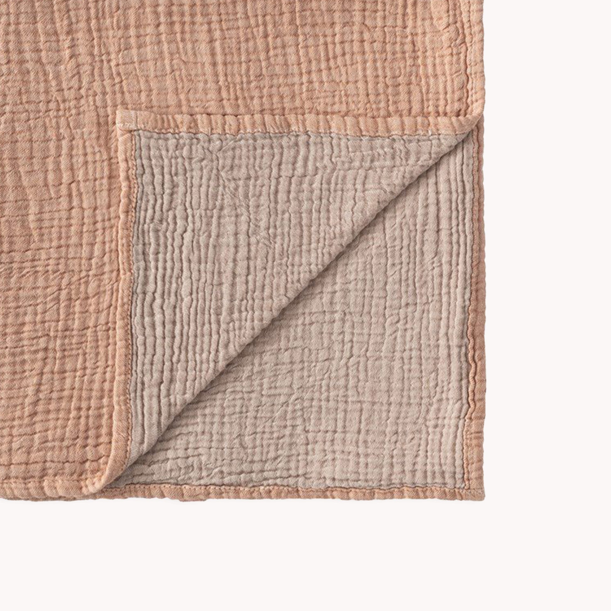 POKOLOKO Crinkle Cotton Baby Blanket #color_apricot-crinkle