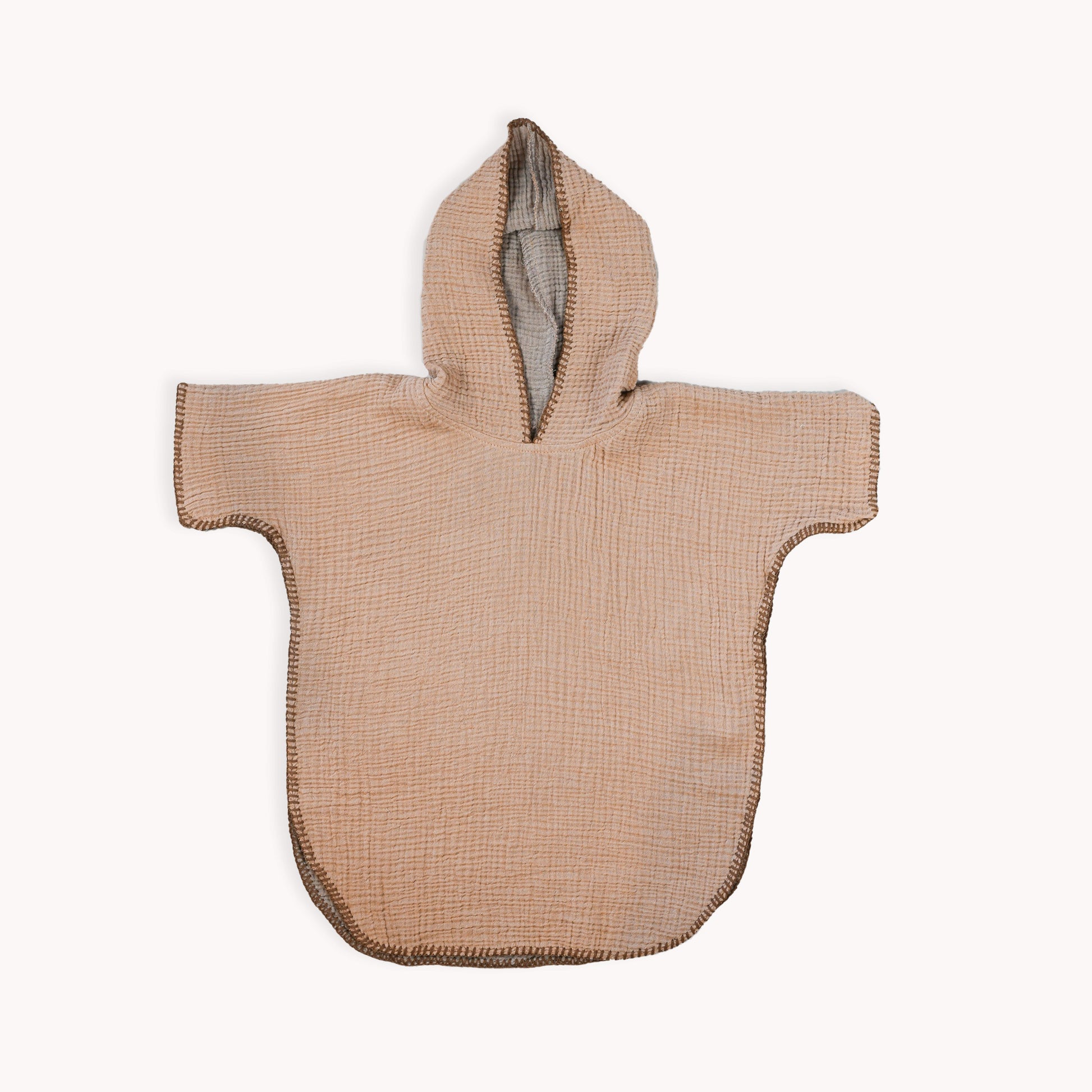 POKOLOKO Crinkle Kids Poncho #color_apricot