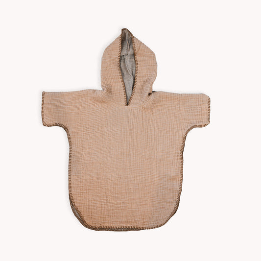 POKOLOKO Crinkle Kids Poncho #color_apricot