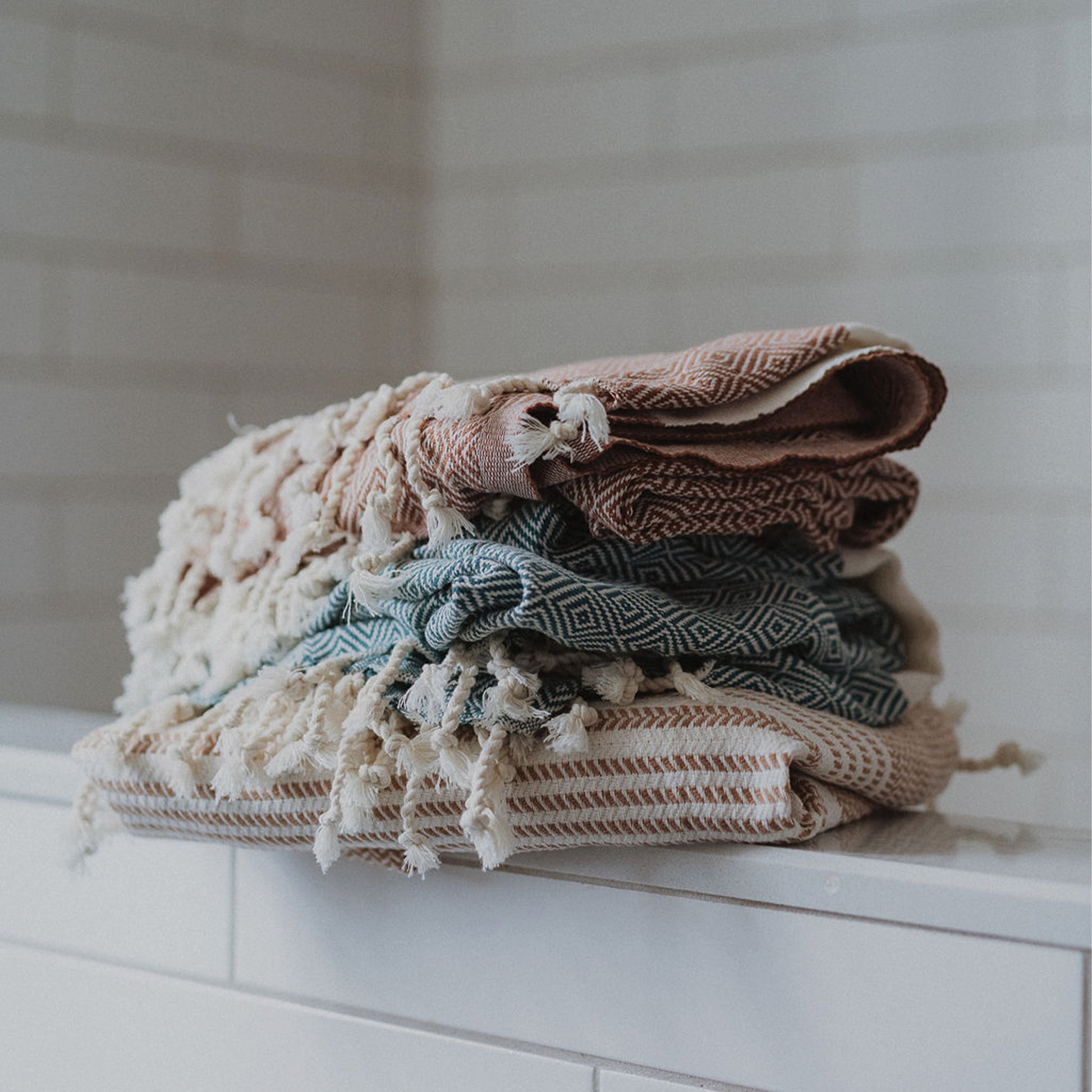 POKOLOKO Diamond Hand Towel #color_almond