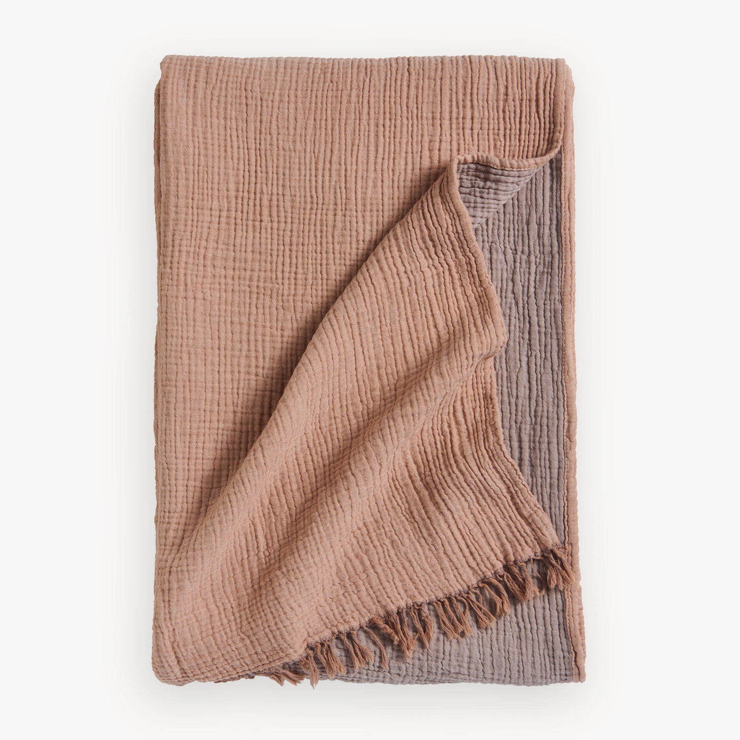Solid Crinkle Throw #color_sand-apricot