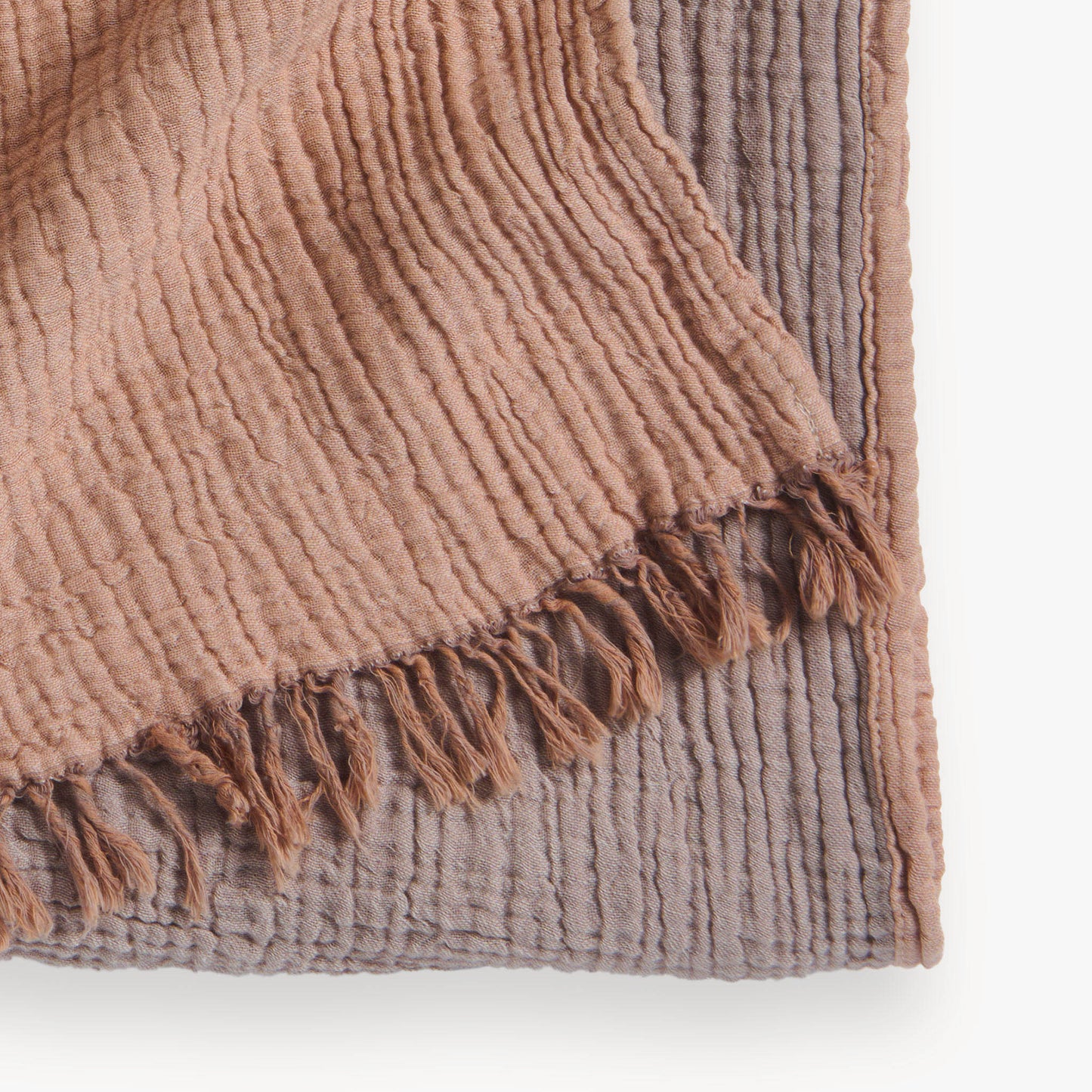 Solid Crinkle Throw #color_sand-apricot