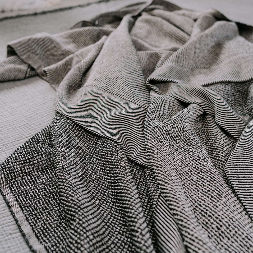 POKOLOKO Wool Waffle Throw #color_waffle-black
