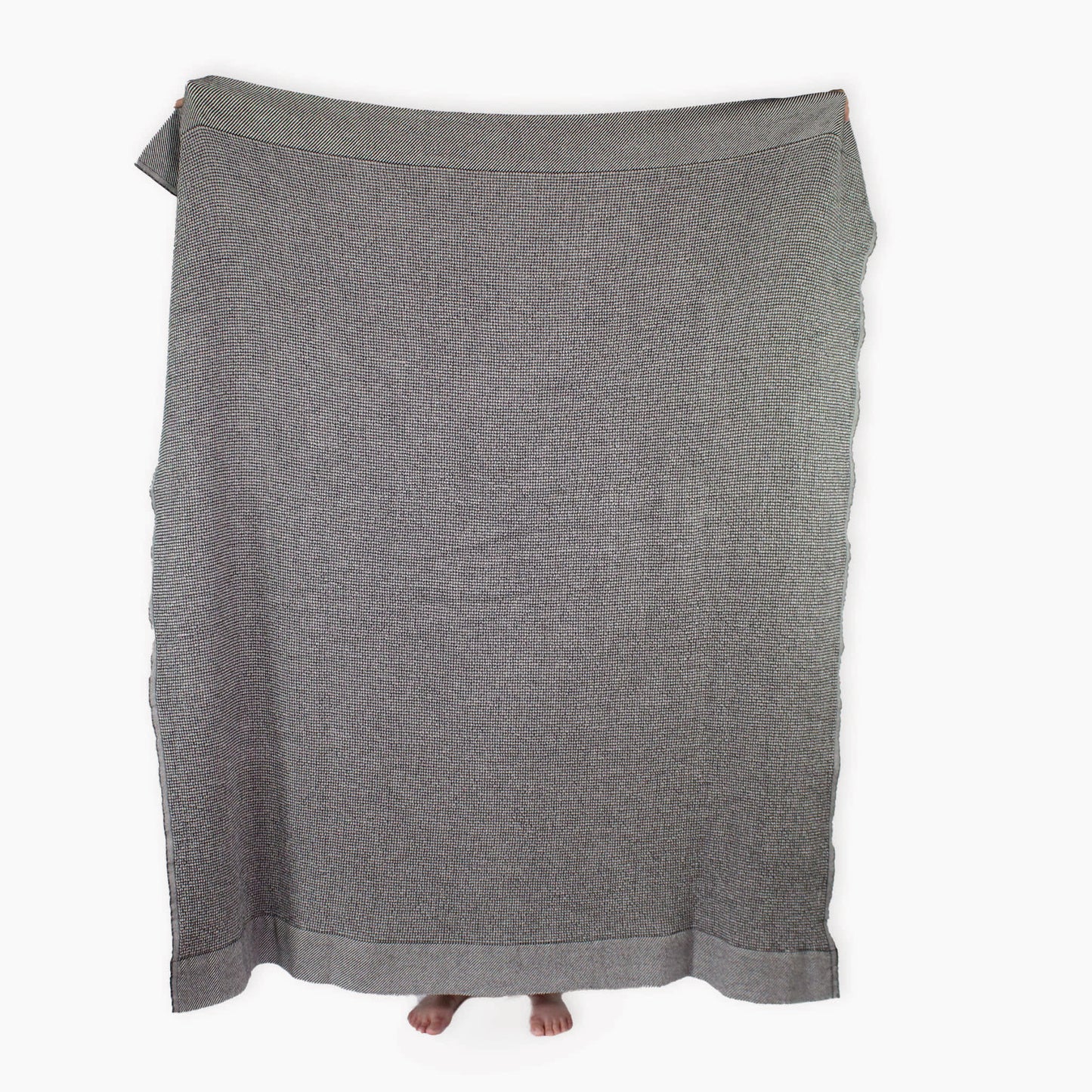 POKOLOKO Wool Waffle Throw #color_waffle-black