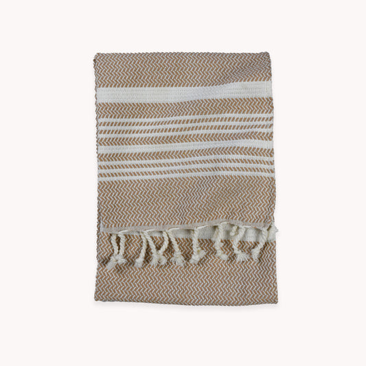 POKOLOKO Diamond Hand Towel #color_sandstone-hasir