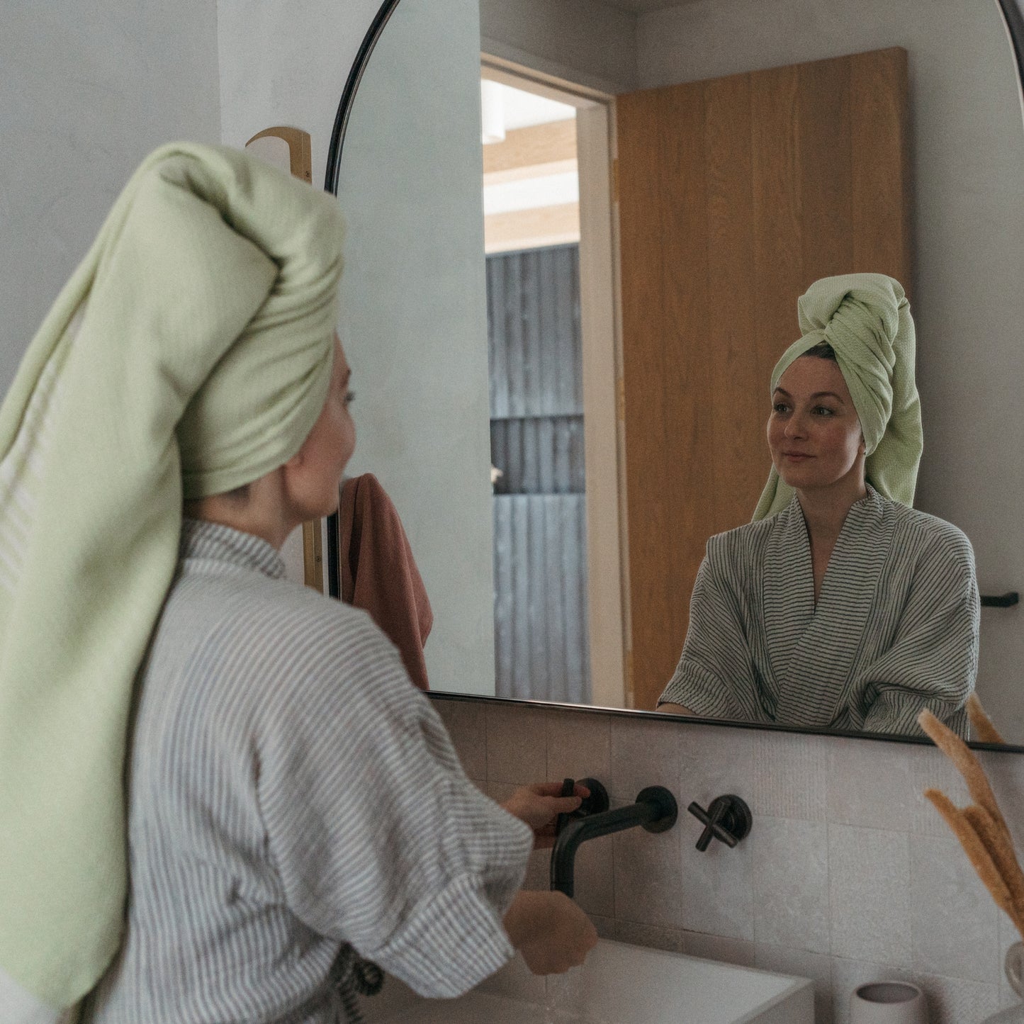 POKOLOKO Diamond Hand Towel #color_kiwi-hasir