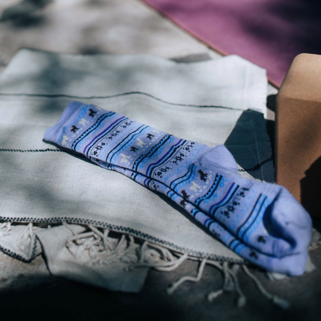 POKOLOKO Print Socks #color_lilac-print