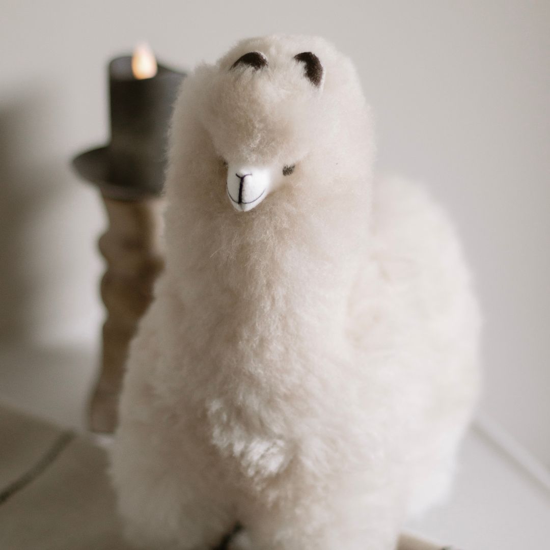 POKOLOKO Alpaca Fur Standing Alpaca #color_beige