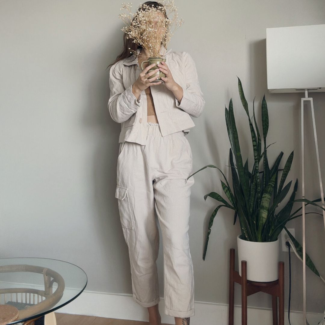 Herringbone Cargo Pants