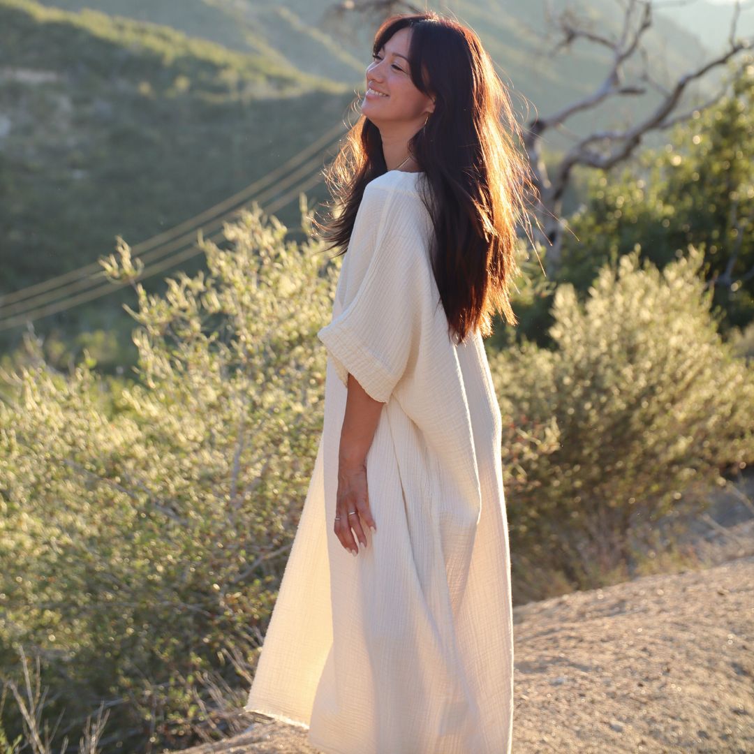 POKOLOKO Crinkle Balloon Dress #color_crinkle-cream