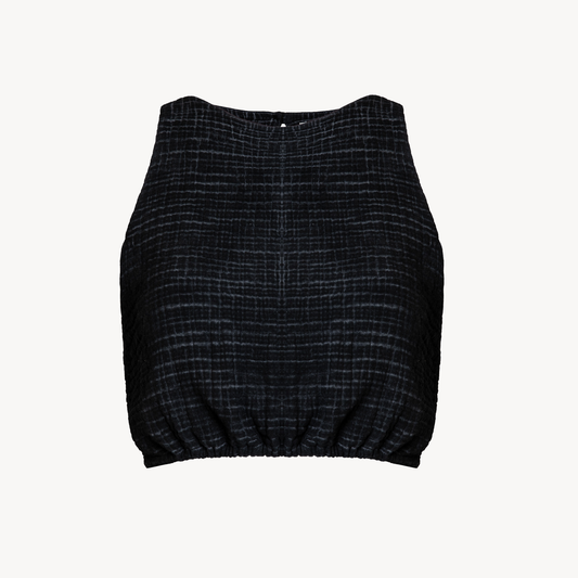 POKOLOKO Crinkle Keyhole Tank #color_crinkle-black