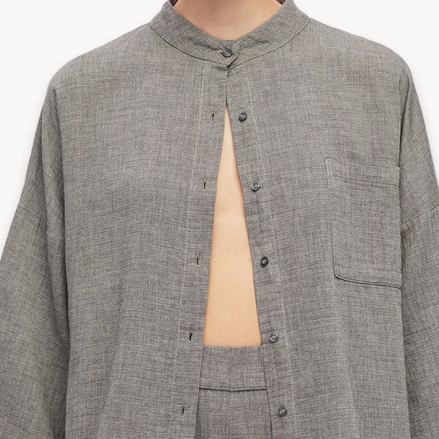 City Collection Grandad Collar Shirt