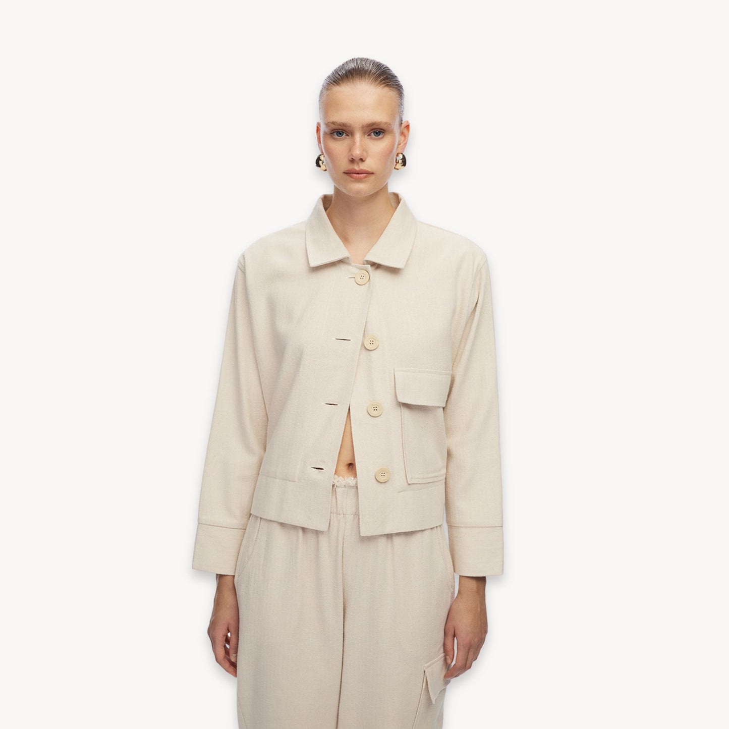 Herringbone Short Jacket
