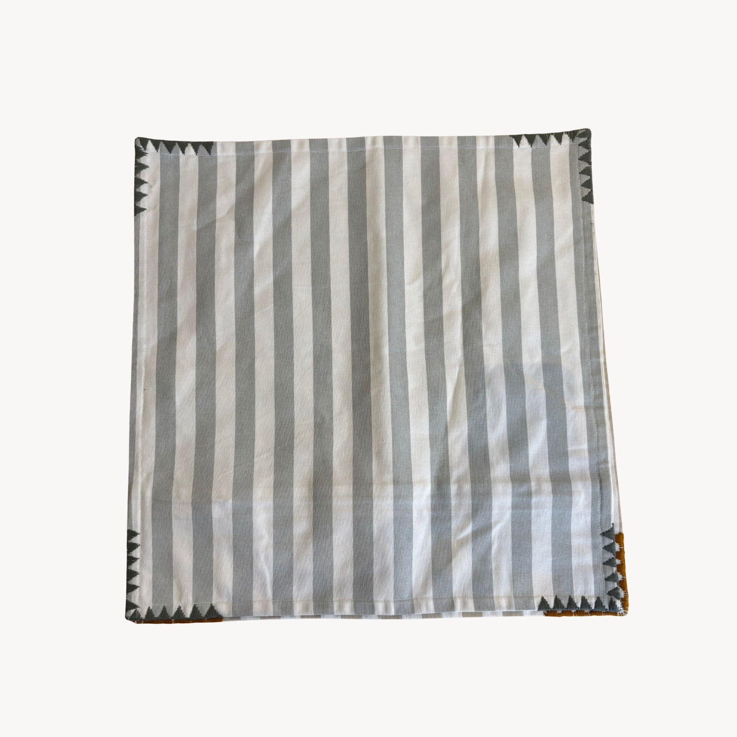 Square Pillow Case - Grey Stripe