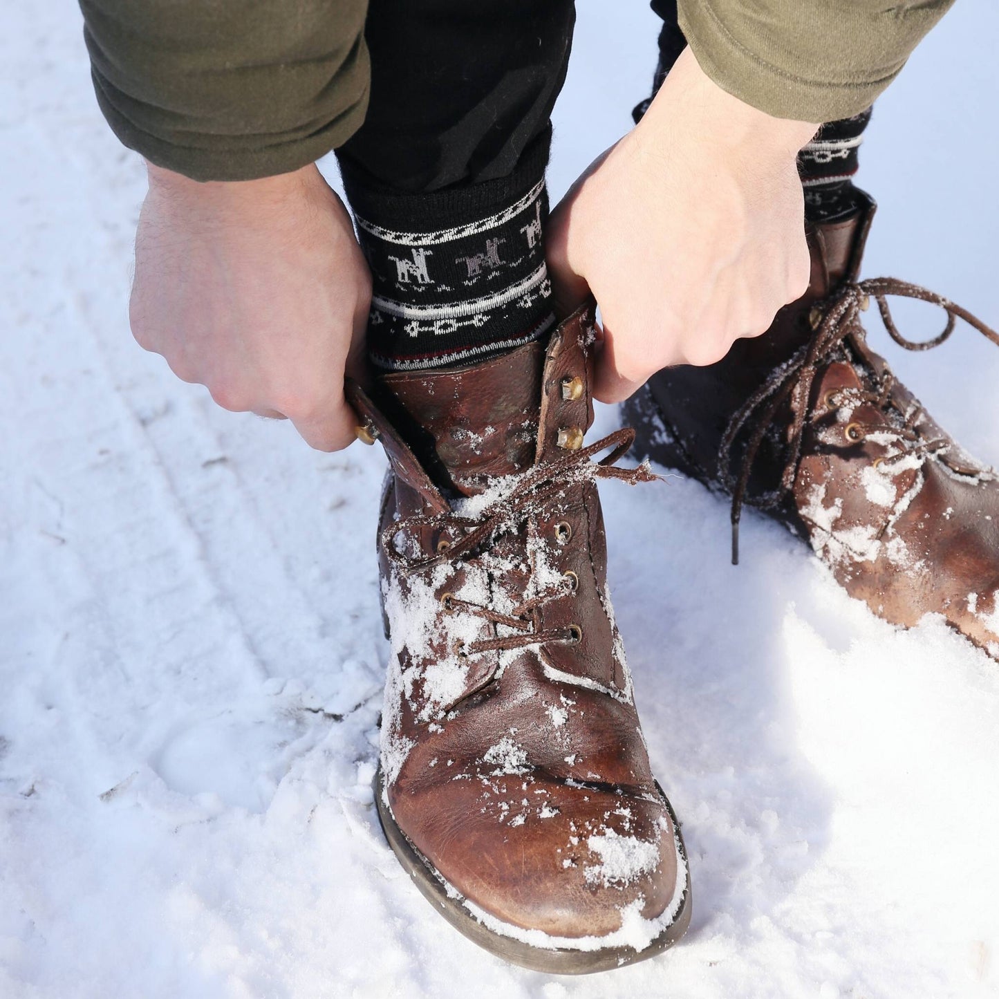 POKOLOKO Print Socks #color_black-print