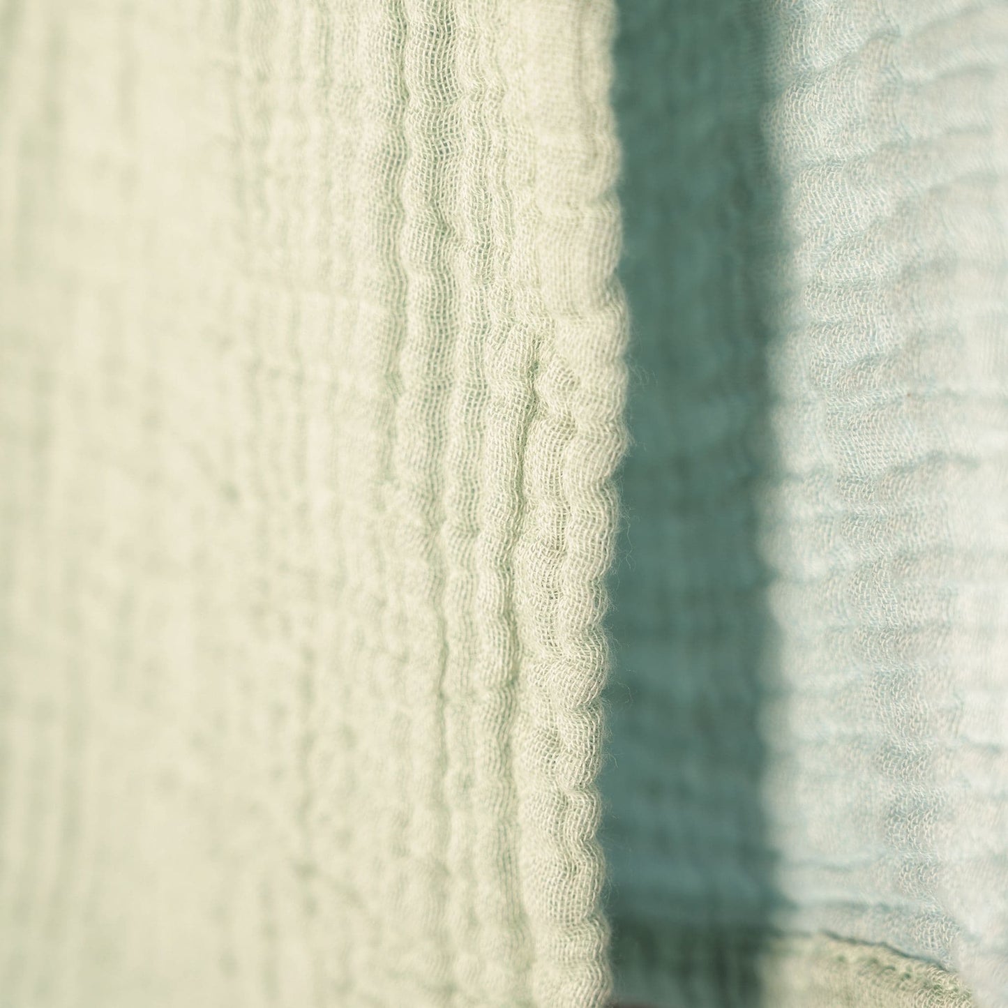 POKOLOKO Crinkle Cotton Baby Blanket #color_crinkle-mint