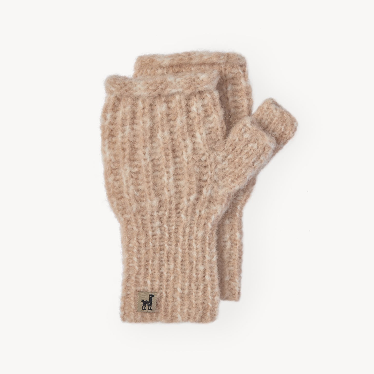 POKOLOKO Luxe Hand-Knit Hand Warmers #color_sand