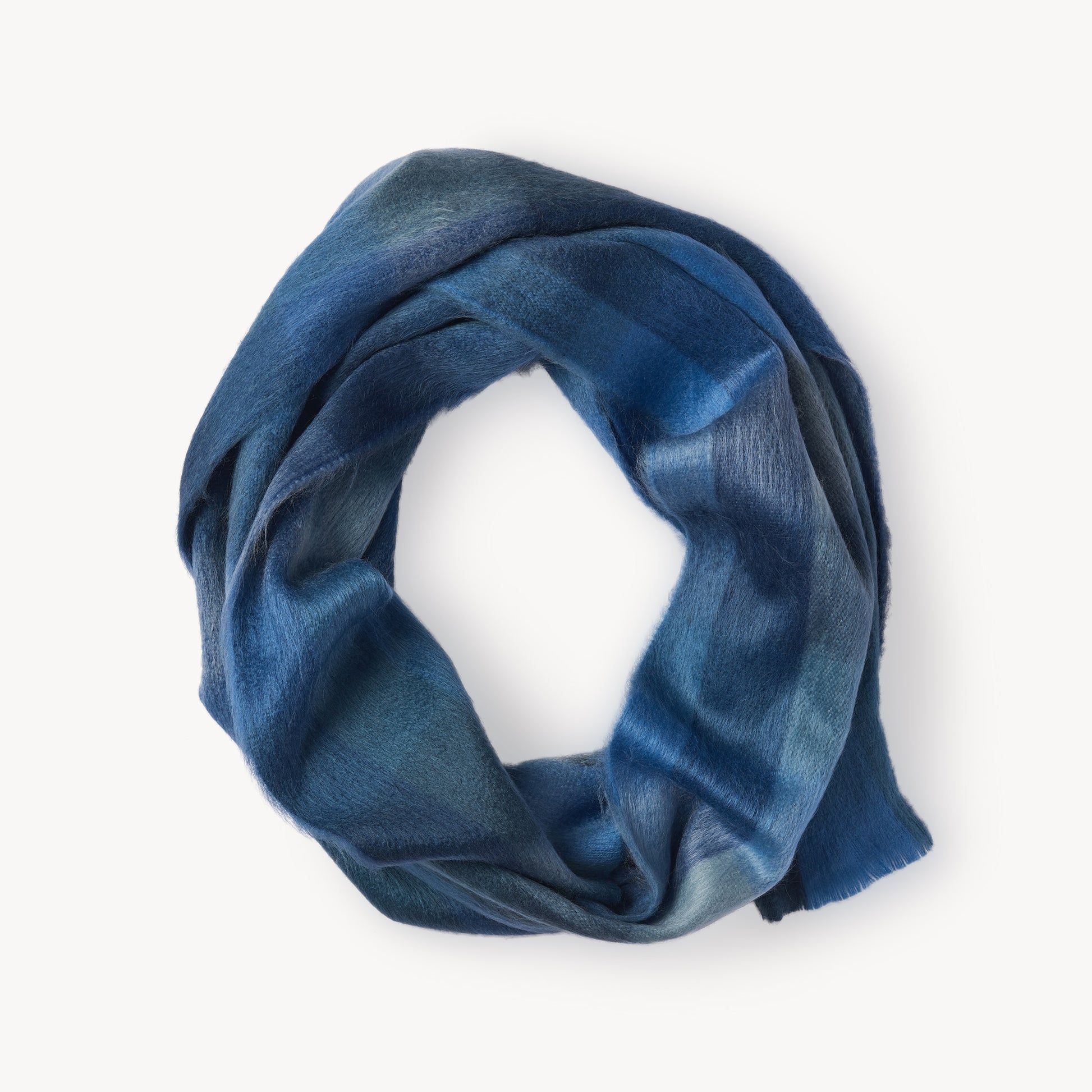 POKOLOKO Alpaca Seamless Check Scarf #color_waterfall-check