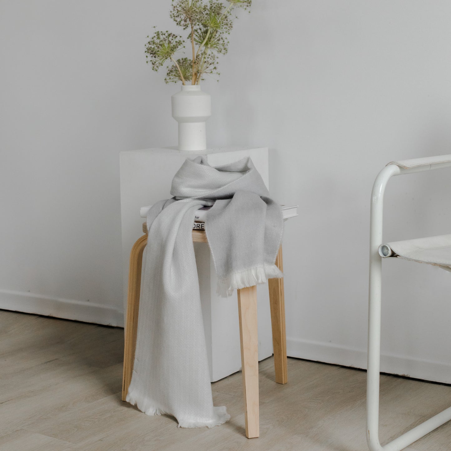 POKOLOKO Reversible Alpaca Seamless Scarf #color_london-fog