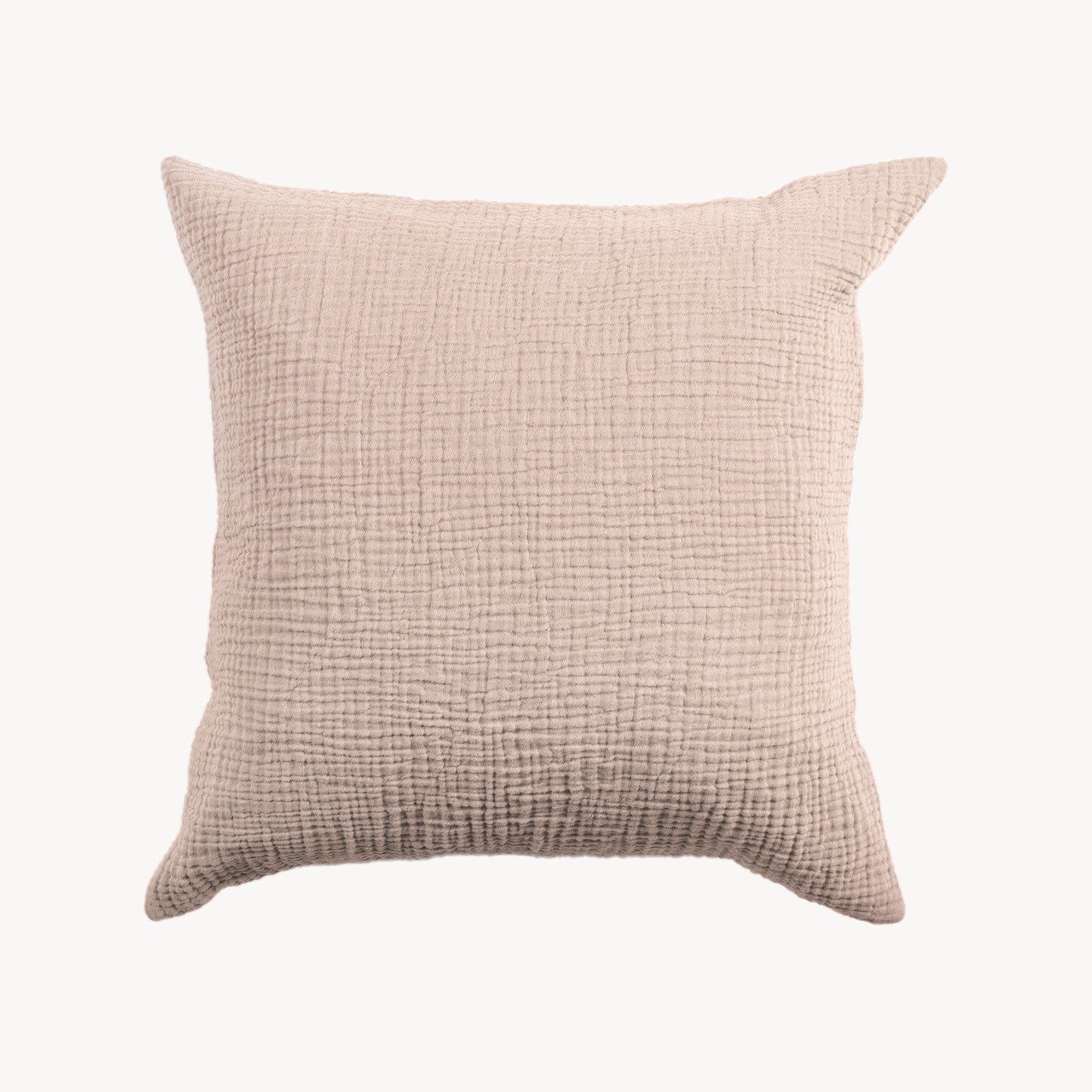 POKOLOKO Crinkle Pillow - 20x20" #color_crinkle-shell-pink-beige