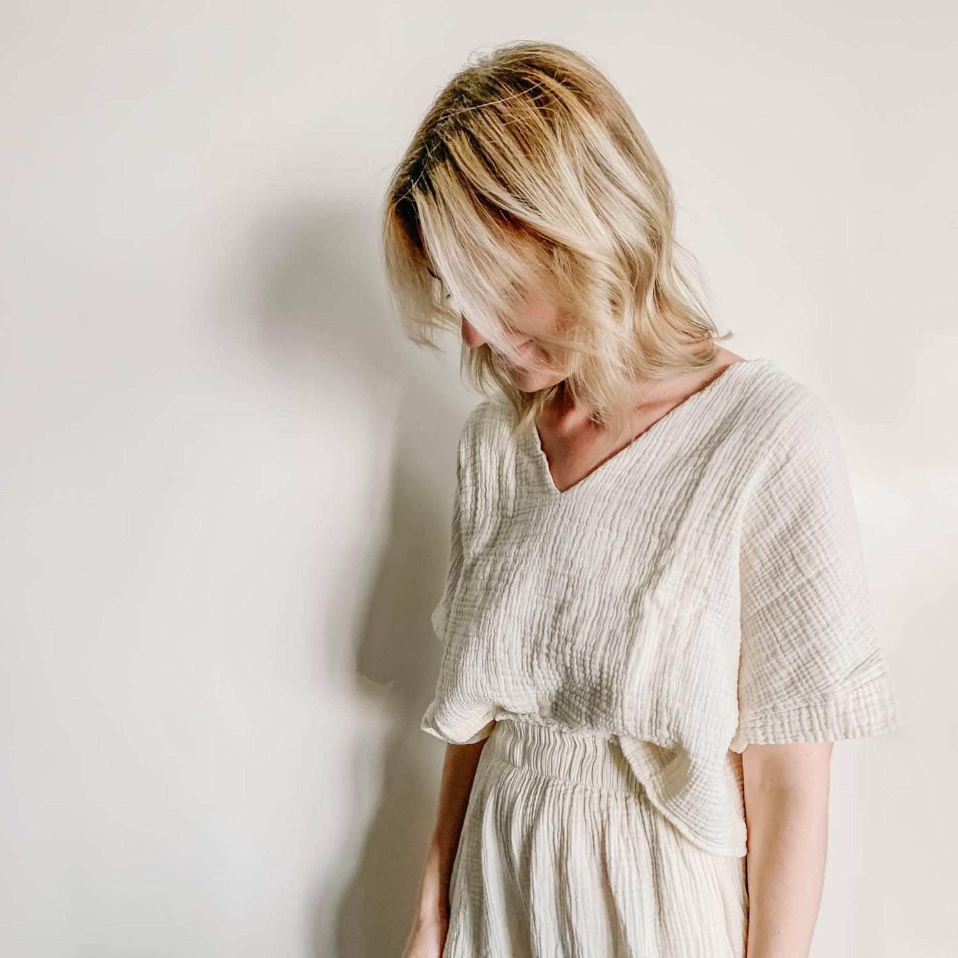 POKOLOKO Crinkle Crop Top #color_crinkle-cream