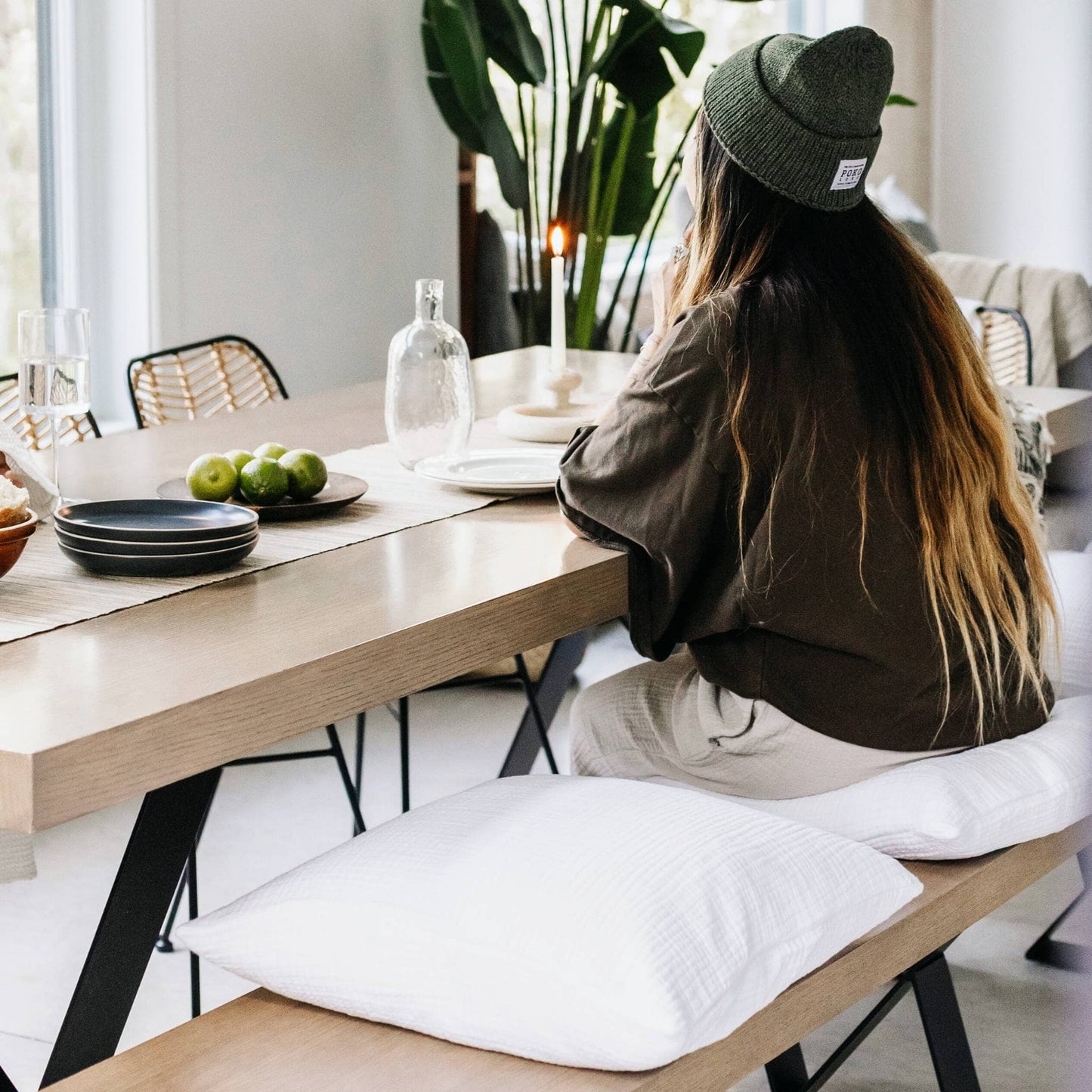 POKOLOKO Crinkle Pillow - 20x20" #color_crinkle-white