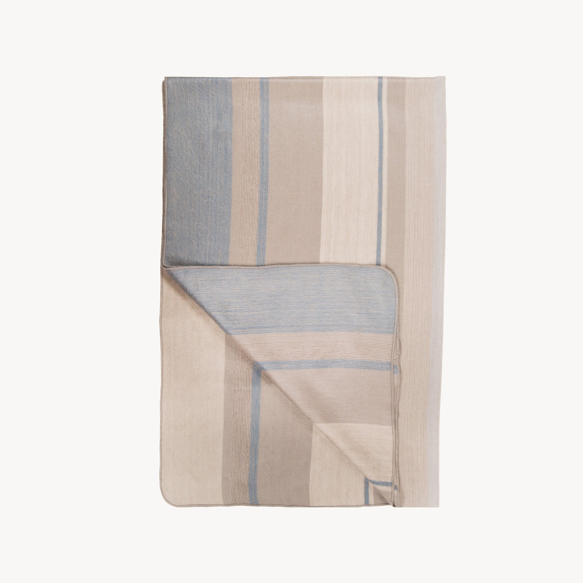 POKOLOKO Striped Alpaca Blanket #color_desert-sky