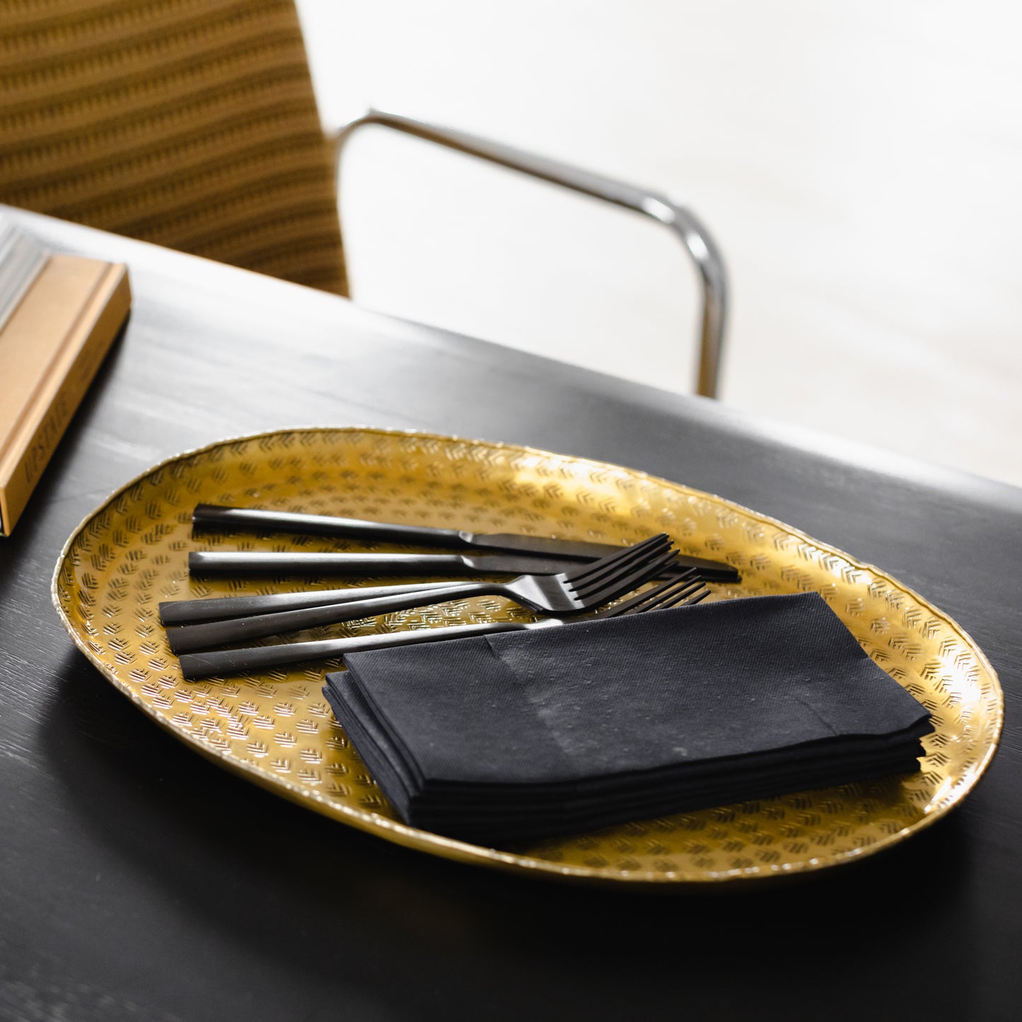 POKOLOKO Oval Hammered Tray