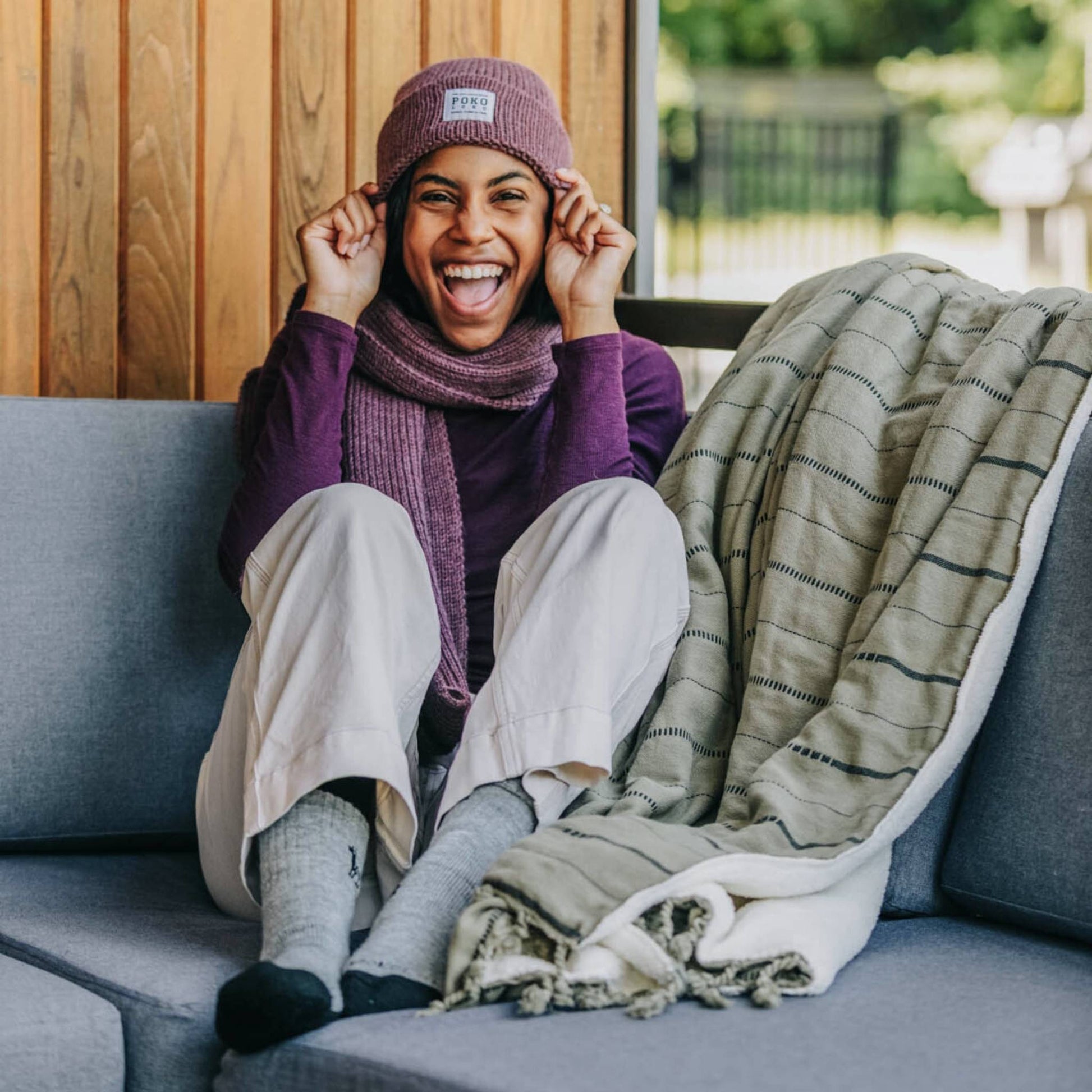 POKOLOKO Hiker Socks #color_black-grey