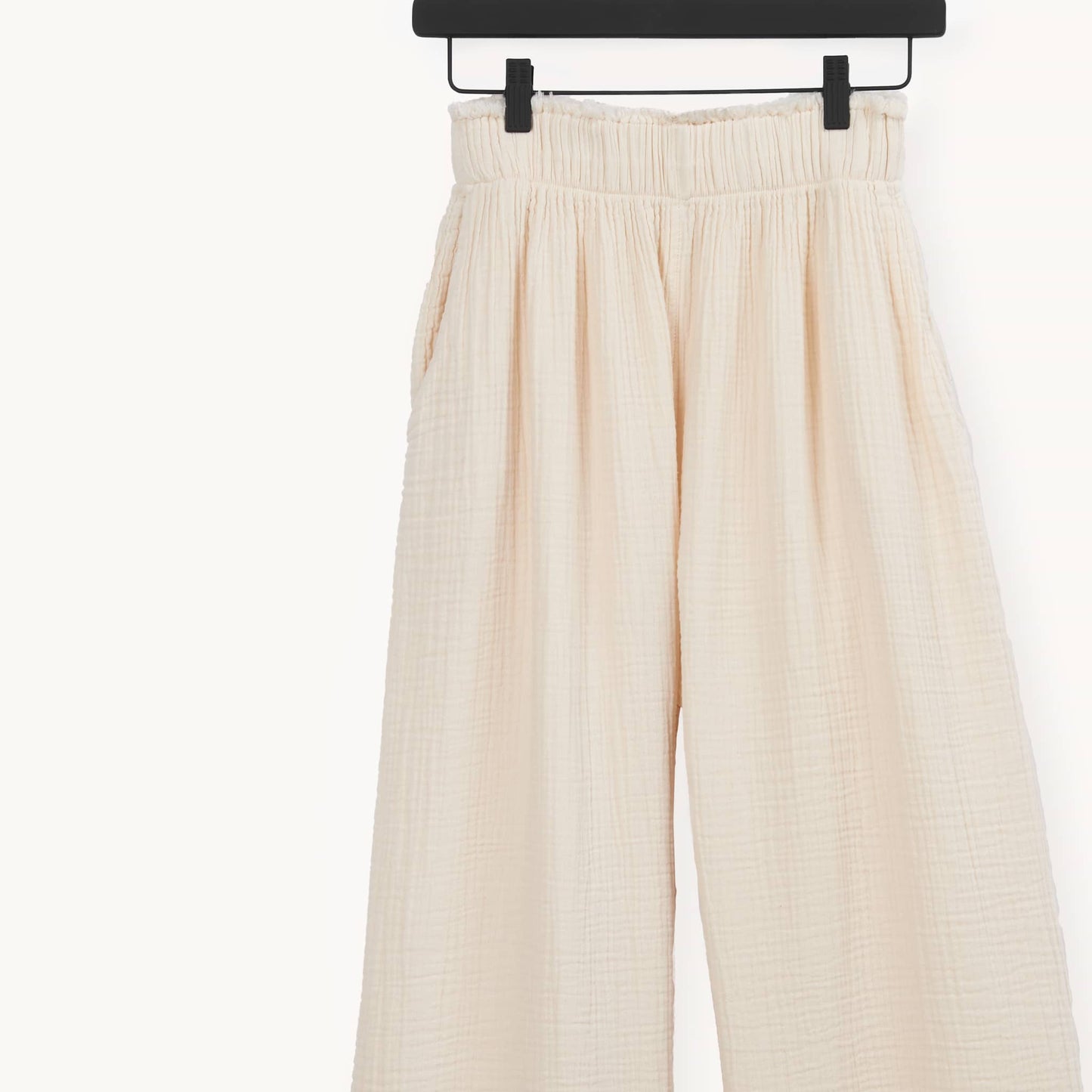 POKOLOKO Crinkle Palazzo Pants #color_crinkle-cream