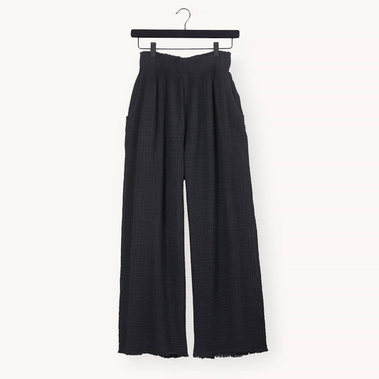 POKOLOKO Crinkle Palazzo Pants #color_crinkle-black