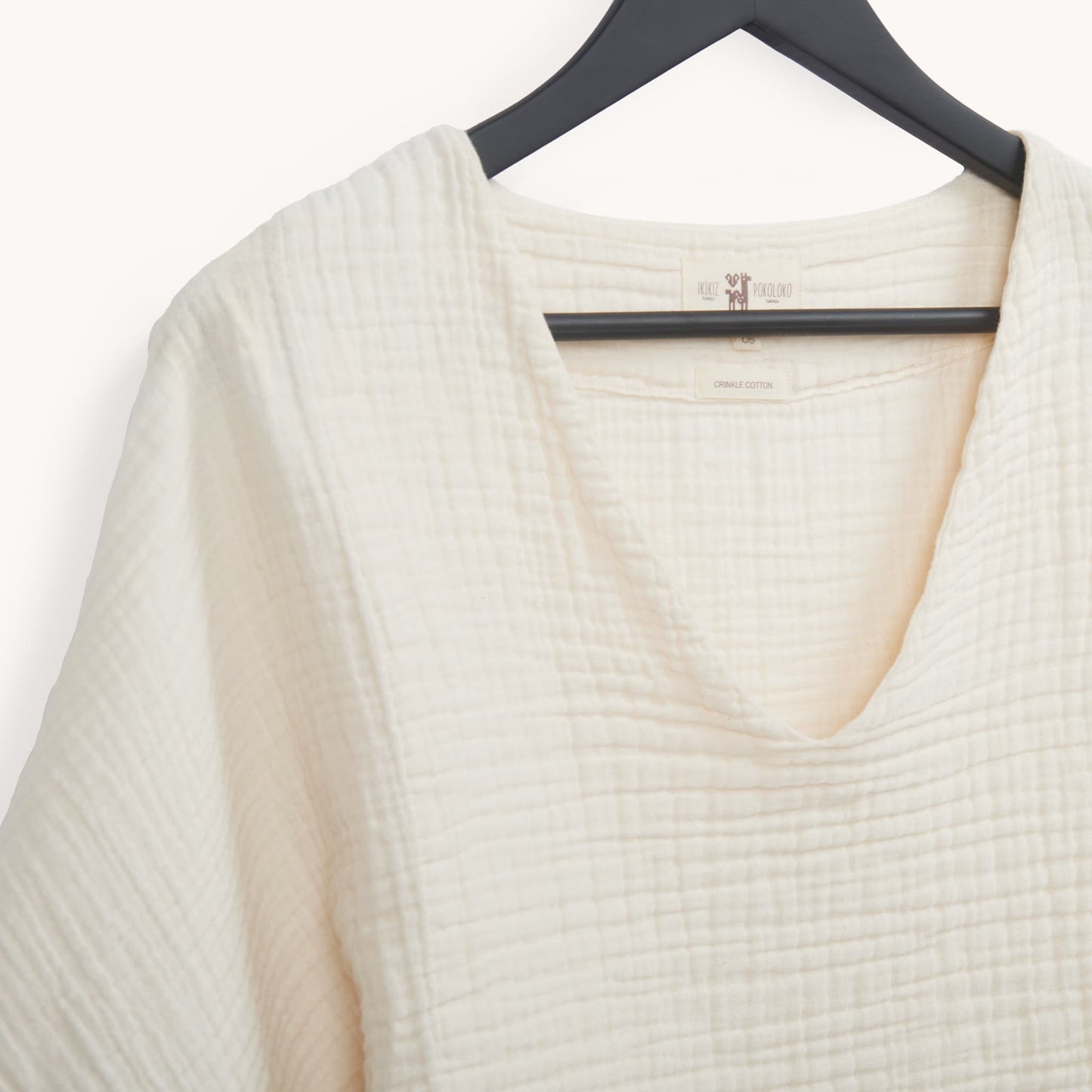 POKOLOKO Crinkle Crop Top #color_crinkle-cream