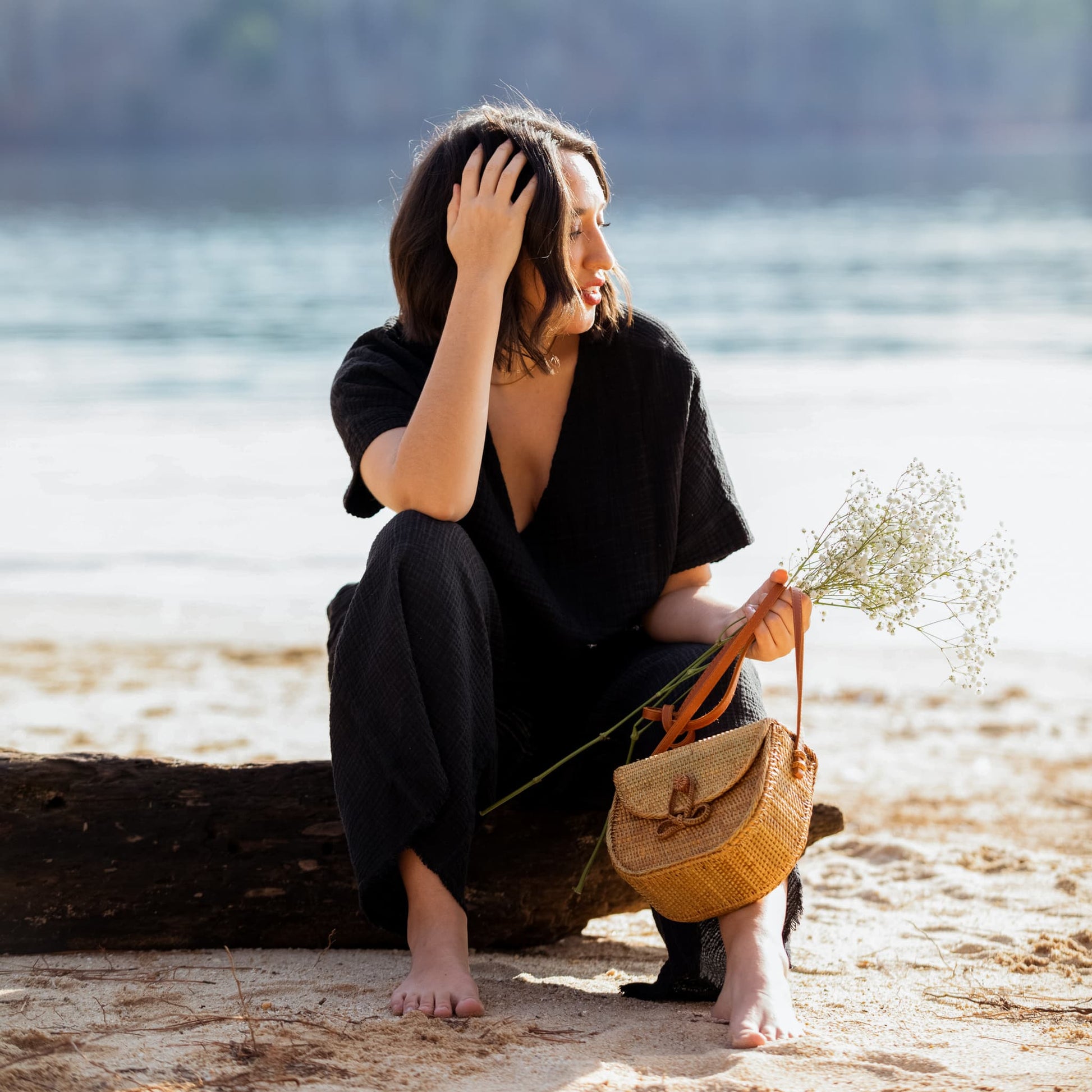 POKOLOKO Crinkle Crop Top #color_crinkle-black