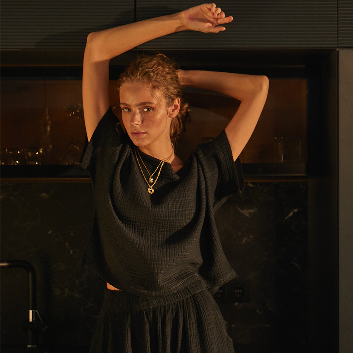 POKOLOKO Crinkle Boat Top #color_crinkle-black