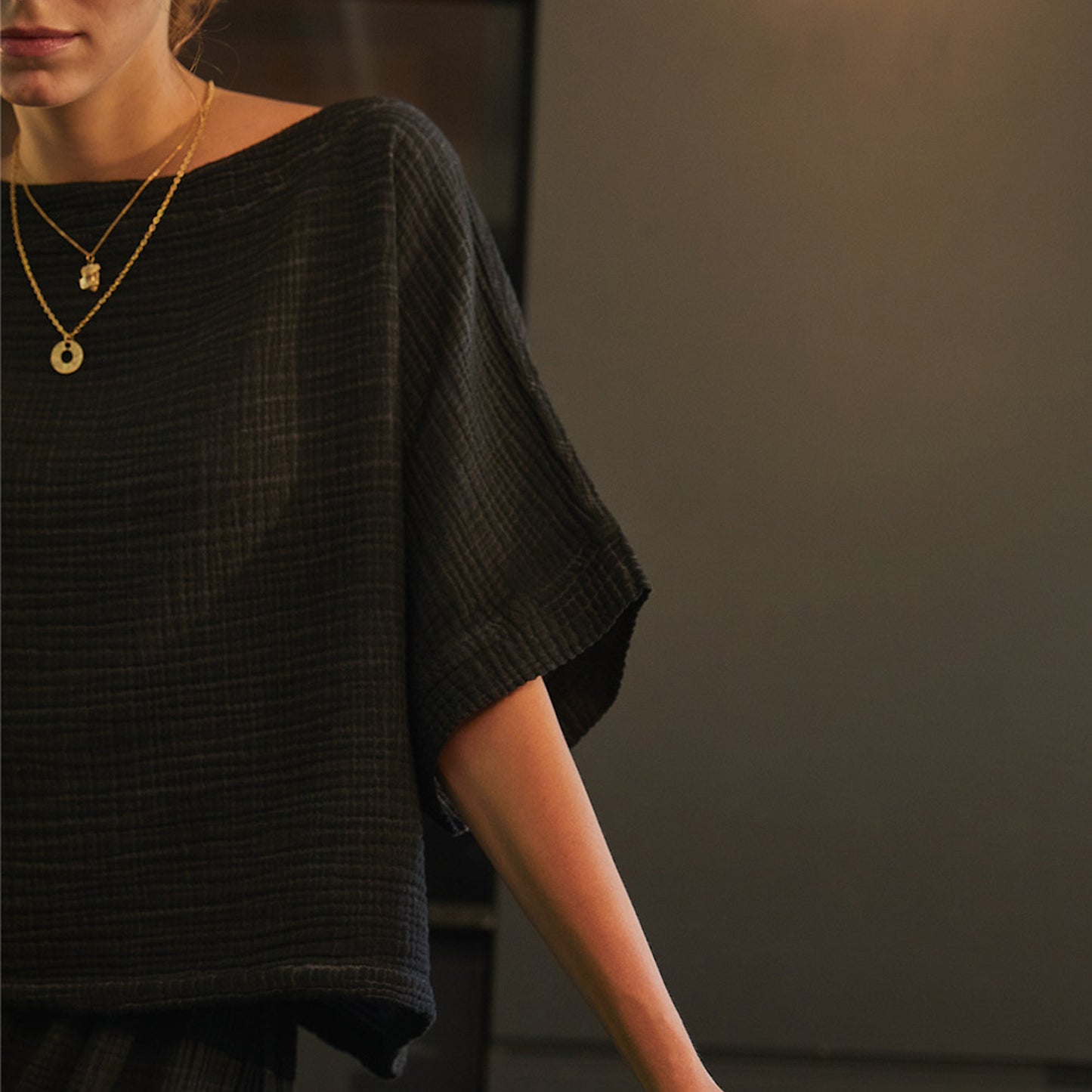 POKOLOKO Crinkle Boat Top #color_crinkle-black