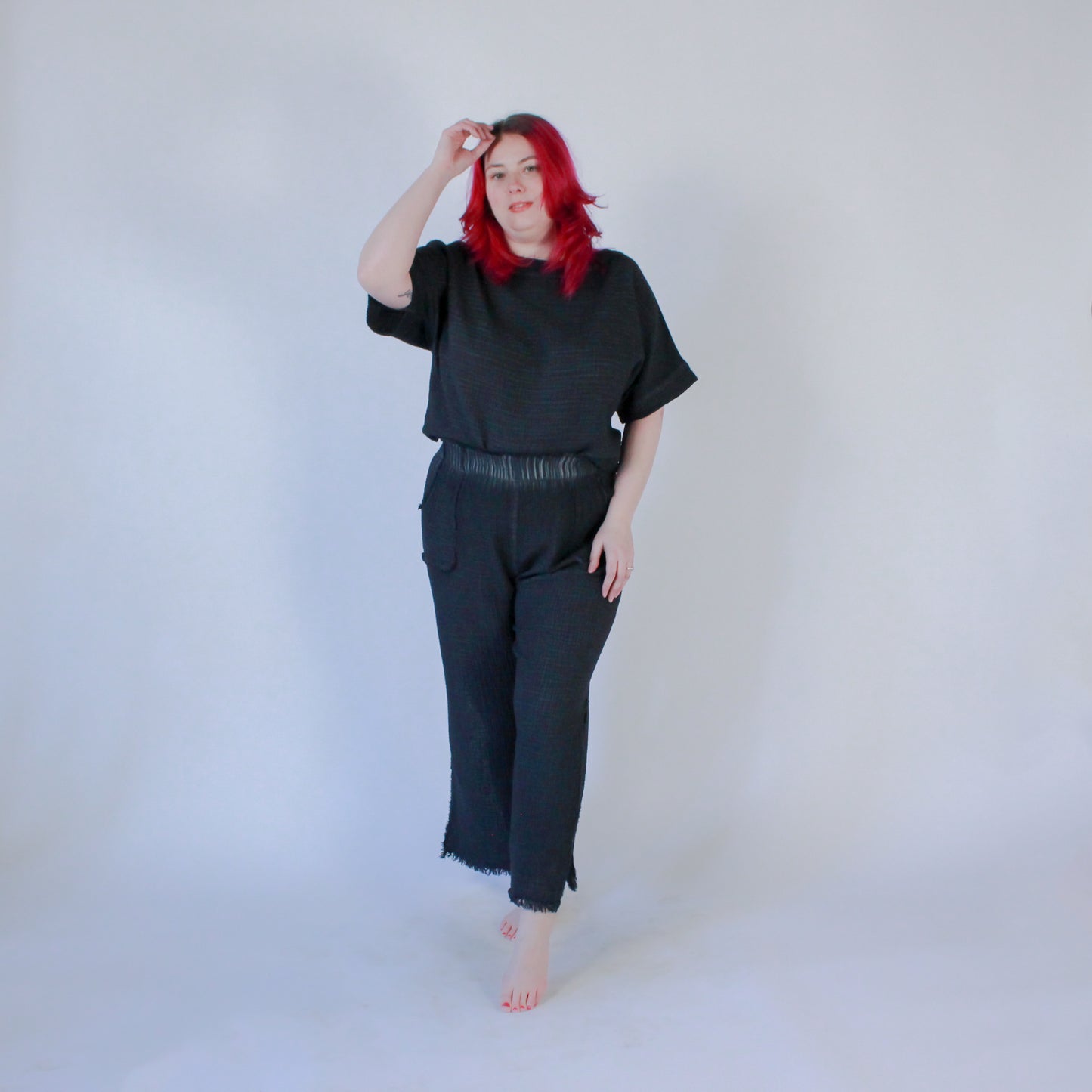 POKOLOKO Crinkle Boat Top #color_crinkle-black