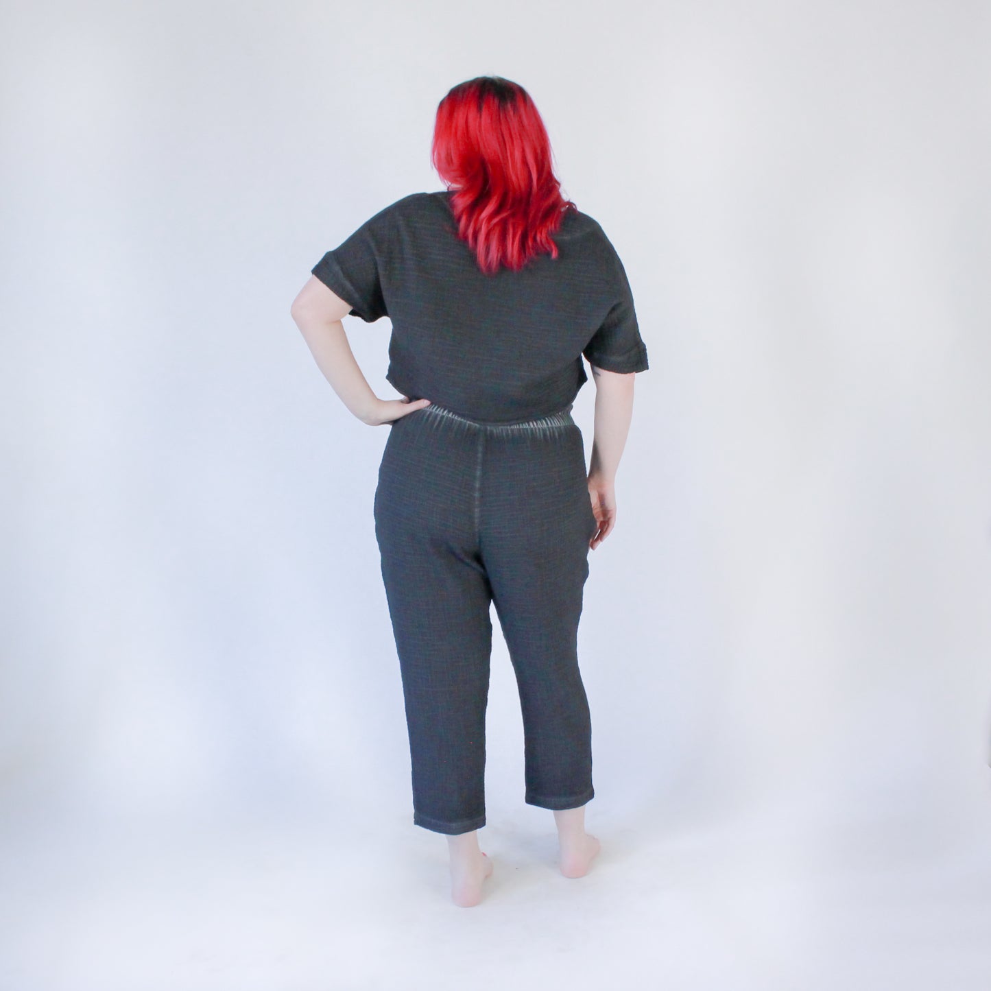 POKOLOKO Crinkle Slouchy Pants #color_crinkle-black