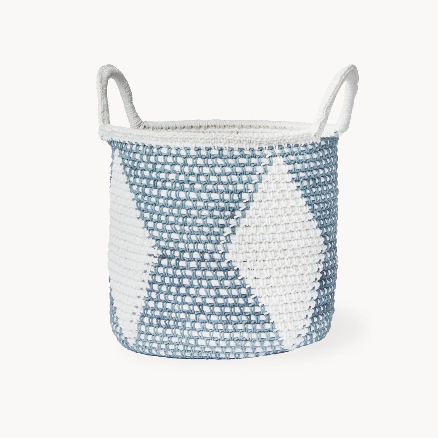 POKOLOKO Cotton Basket #color_grey-white-cotton