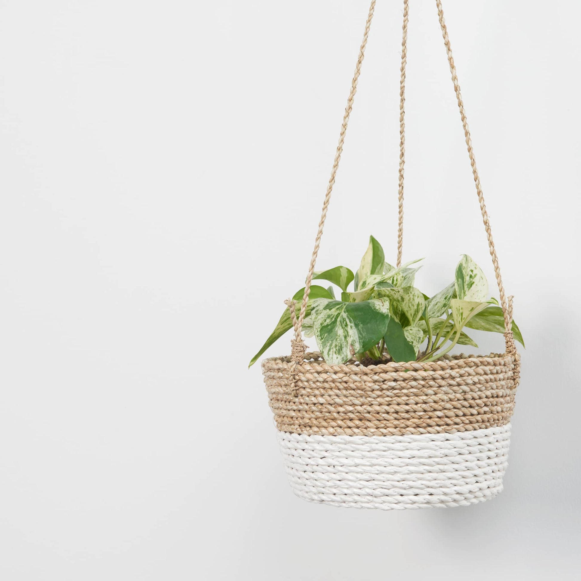 POKOLOKO Classic Hanging Basket #color_white-natural