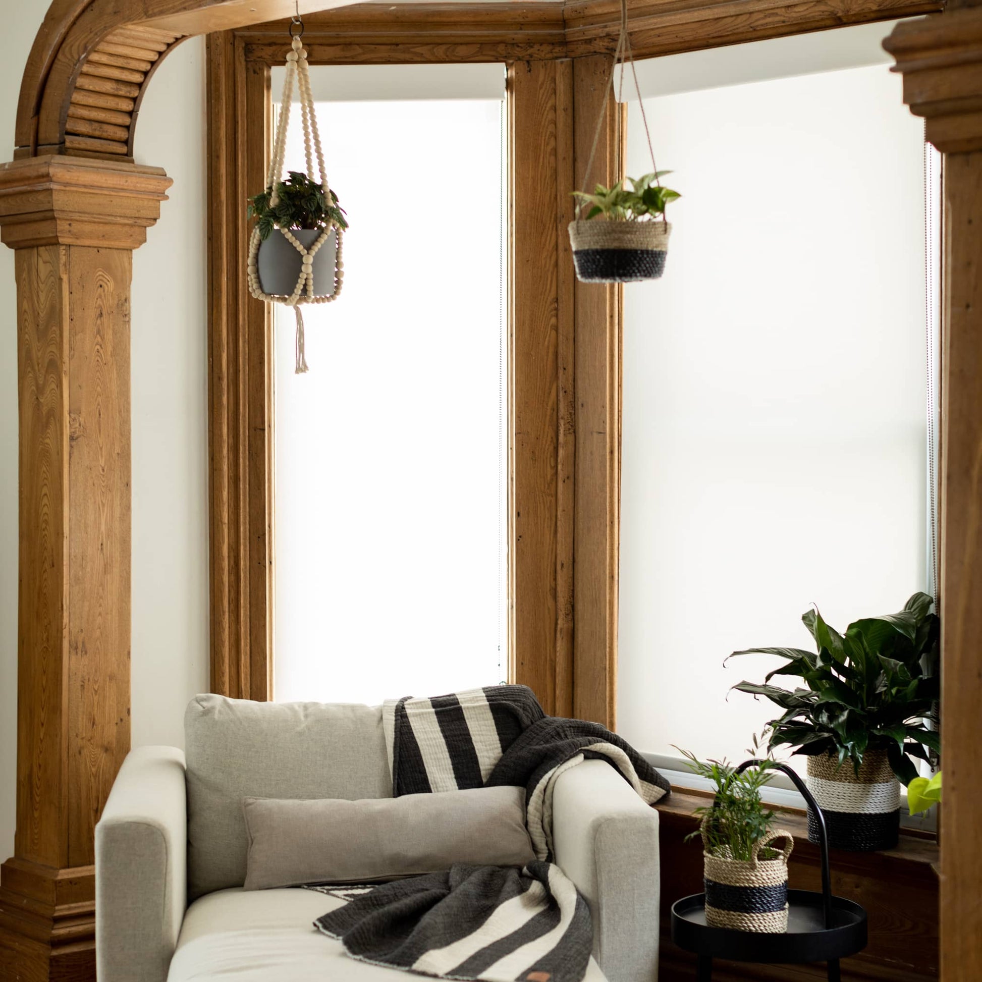 POKOLOKO Classic Hanging Basket #color_black-natural