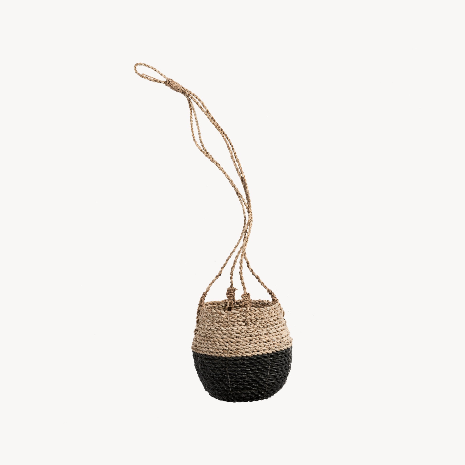 POKOLOKO Hanging Pot Basket #color_black-natural
