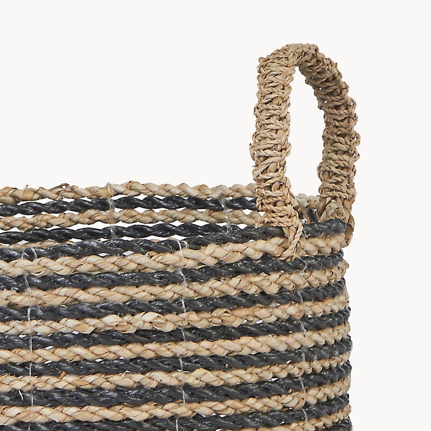 POKOLOKO Handled Basket #color_black-natural