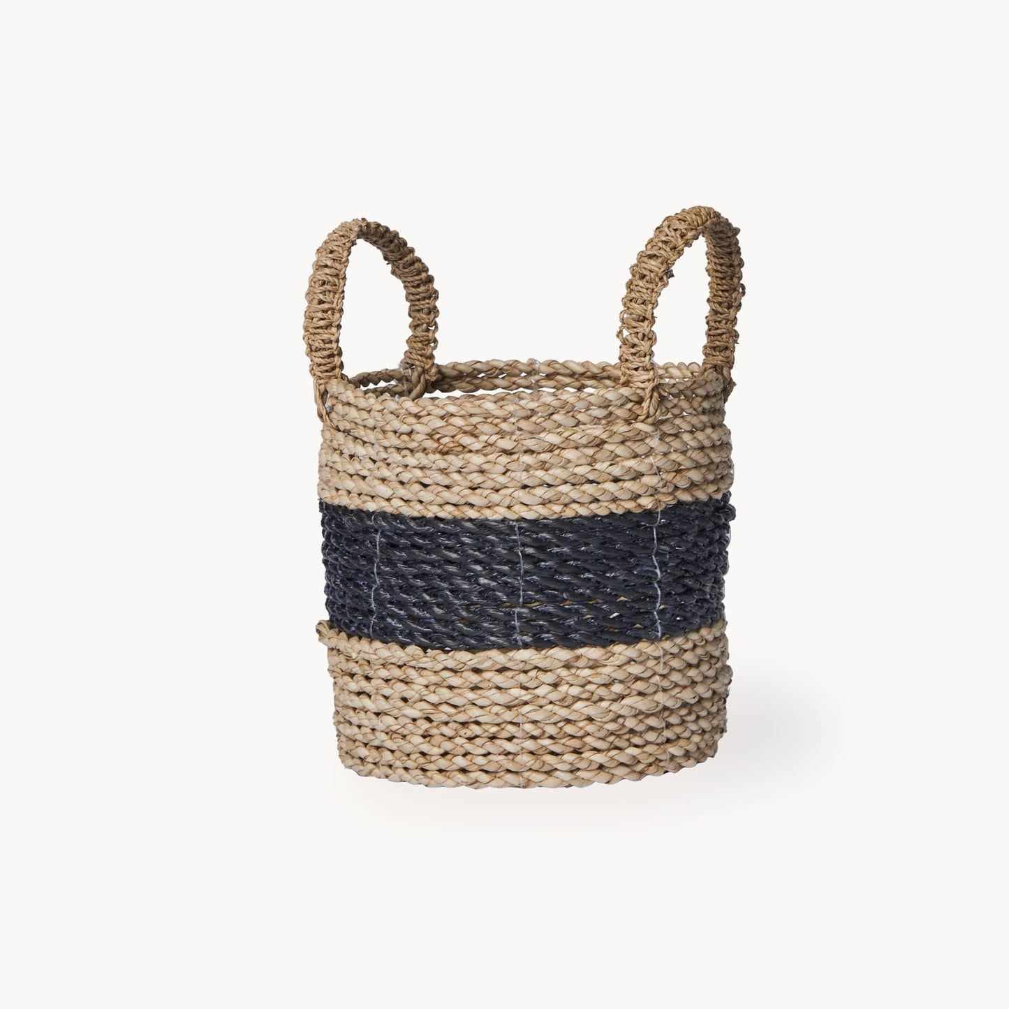 POKOLOKO Handled Basket #color_black-natural