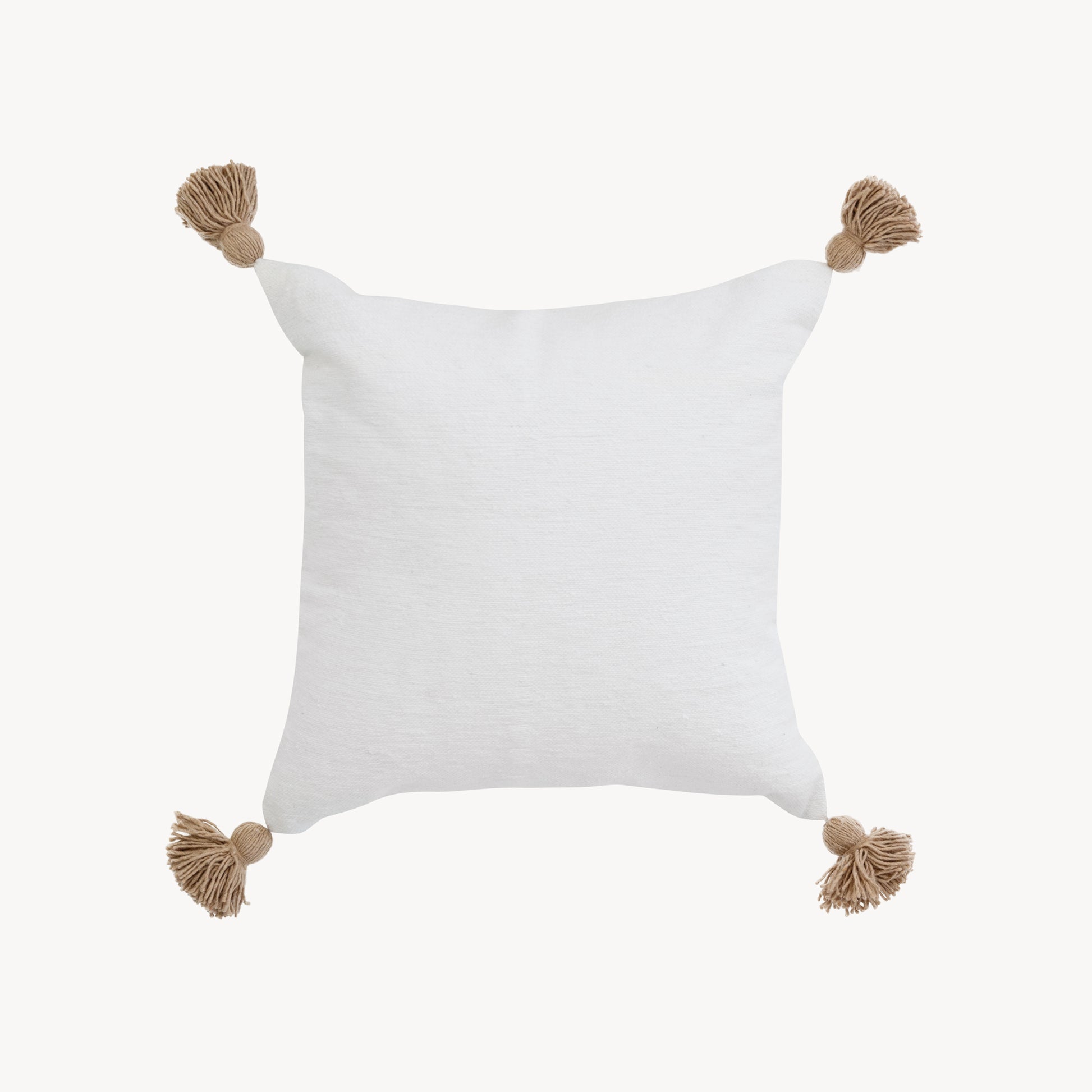 POKOLOKO Solid Moroccan Pom Pom Pillow - 20x20 #color_coco-pom