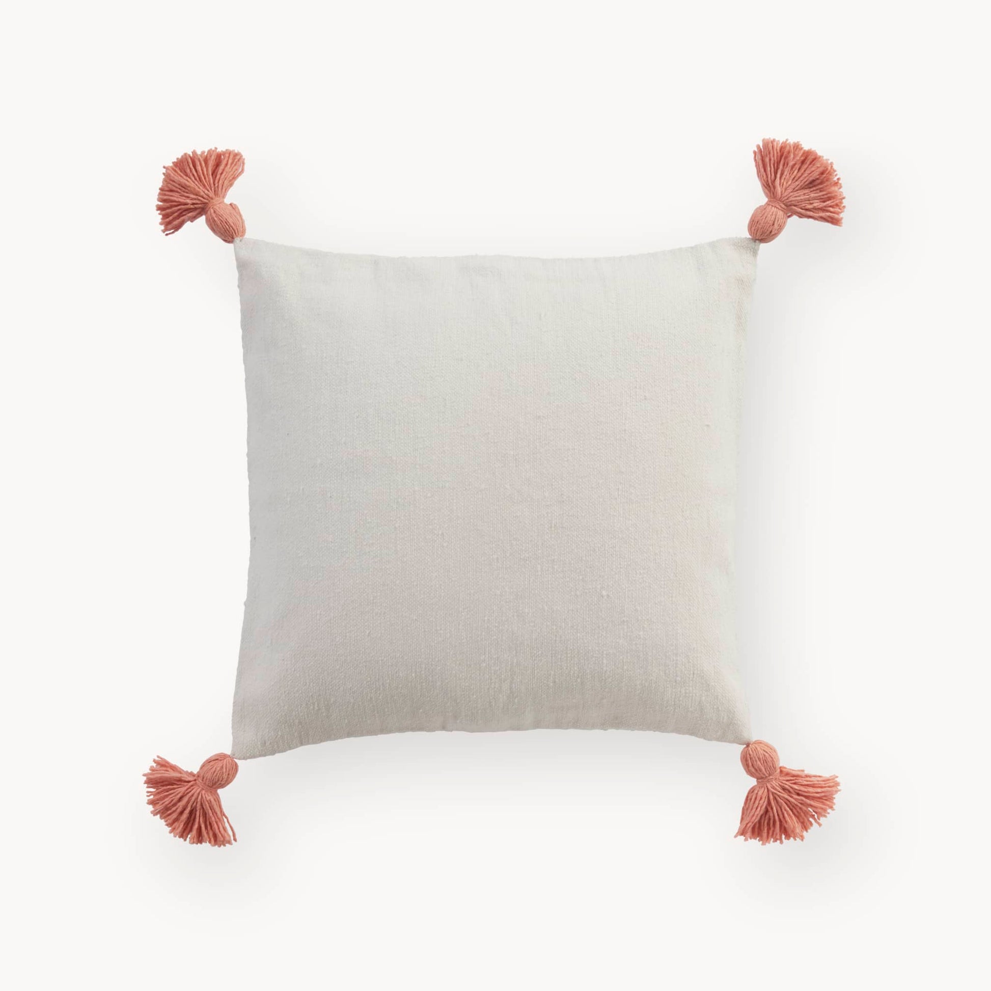 POKOLOKO Moroccan Pom Pom Pillow - 20x20 #color_coral-pom