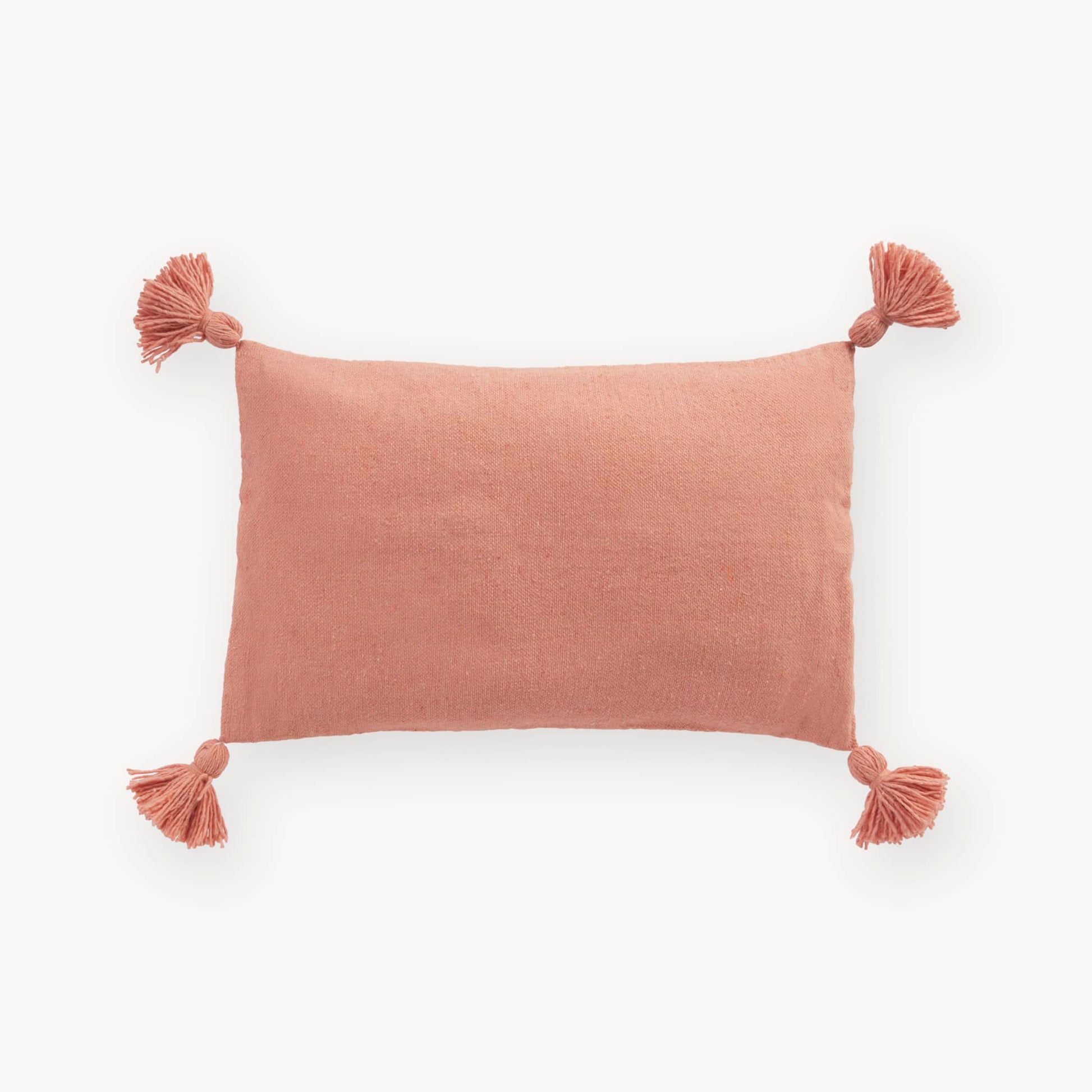 POKOLOKO Solid Coral Moroccan Pillow - 12x20”
