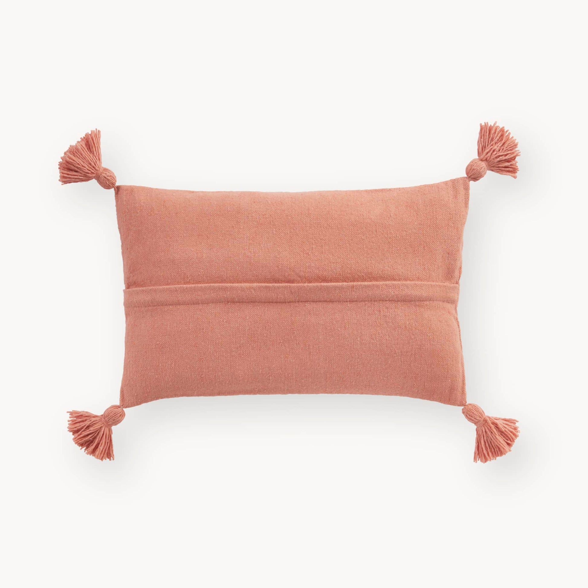 POKOLOKO Solid Coral Moroccan Pillow - 12x20”