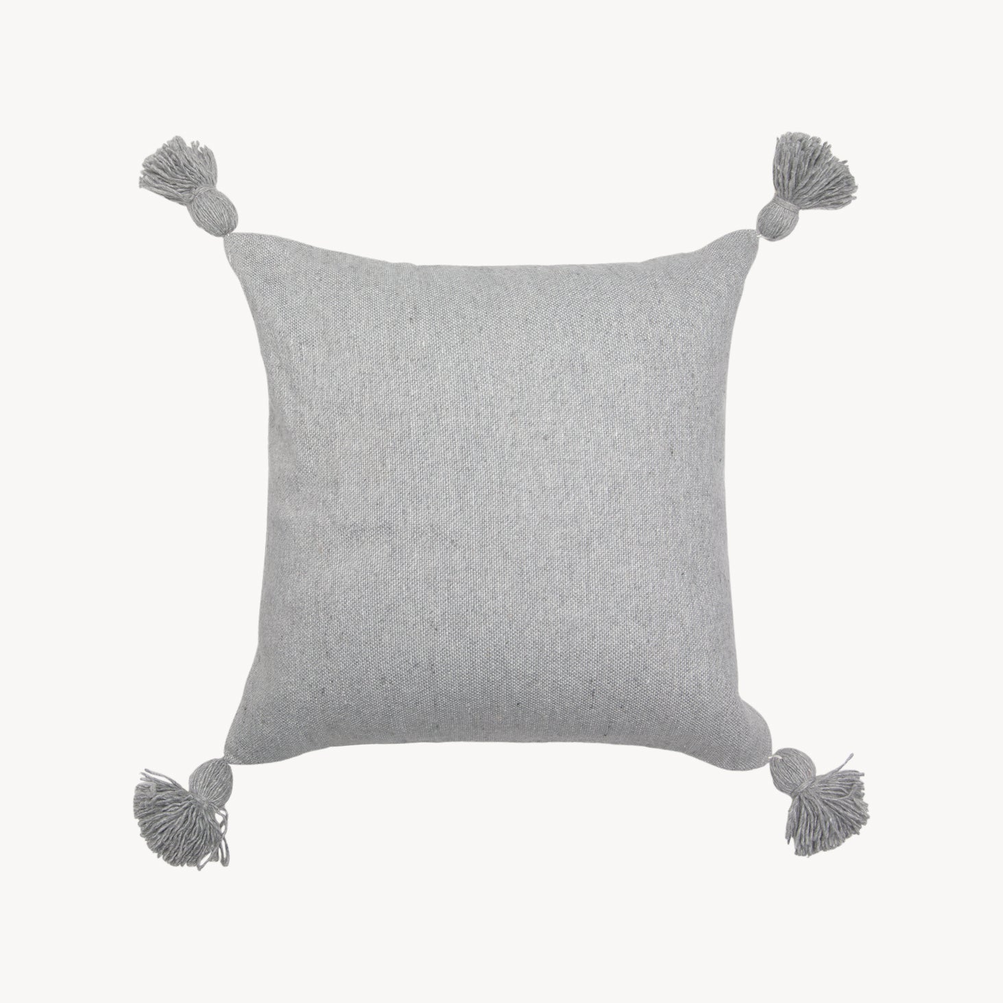 Gray pom pom pillow best sale