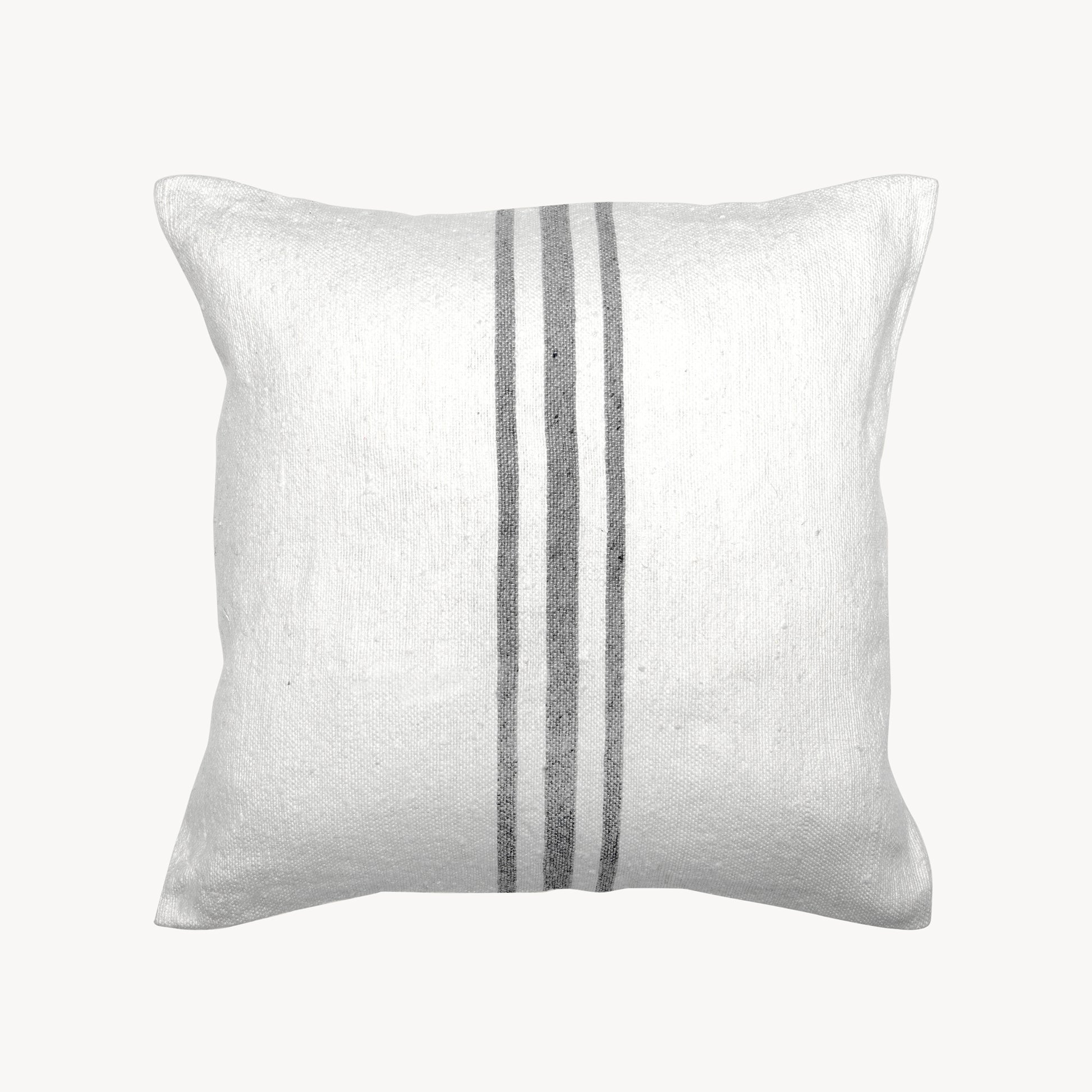POKOLOKO Middle Stripe Light Grey Pillow - 18x18"
